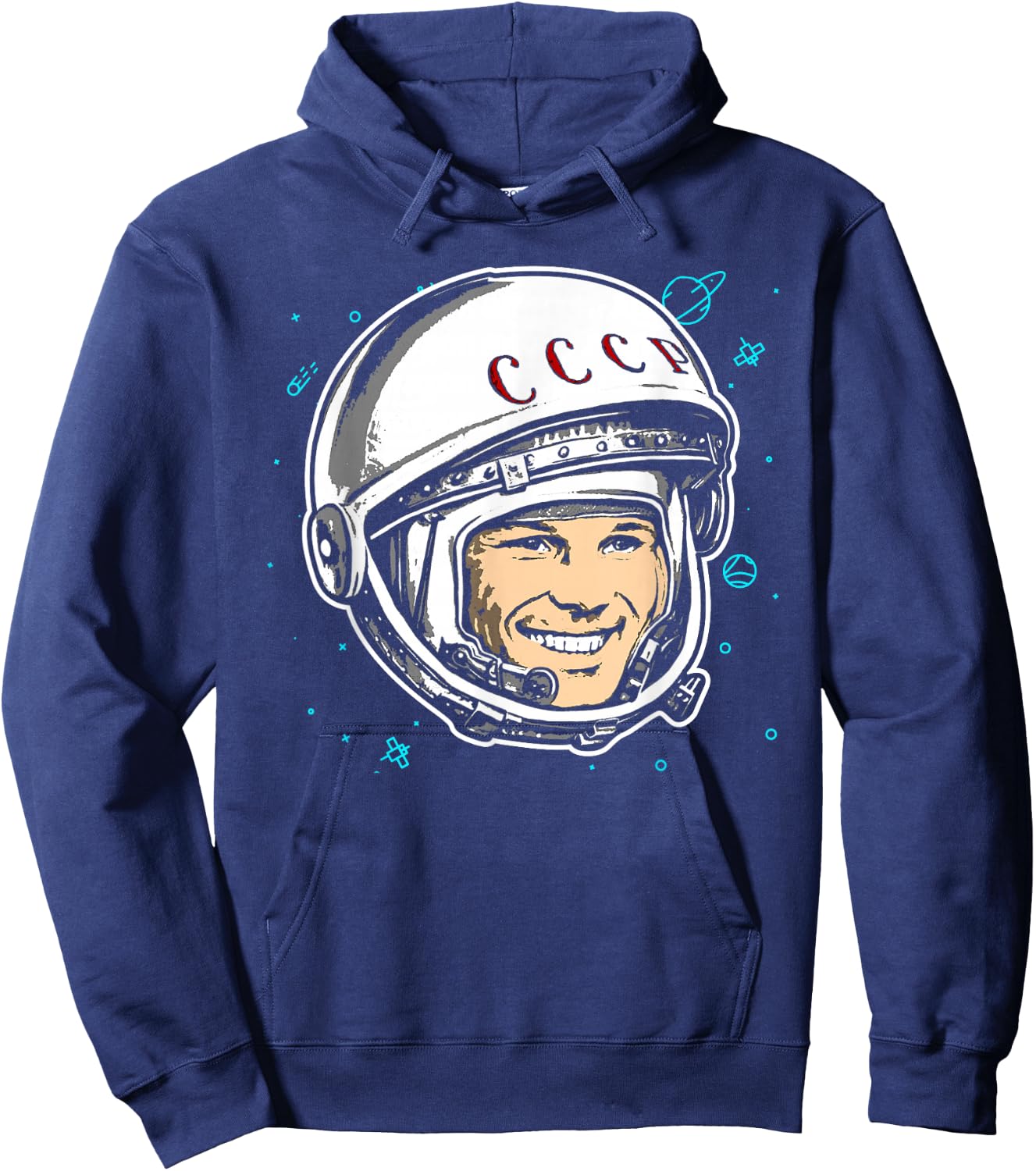 Yuri Gagarin Cosmonaut Space Flight Soviet Union USSR Russia Hoodie - Hoodie | Navy