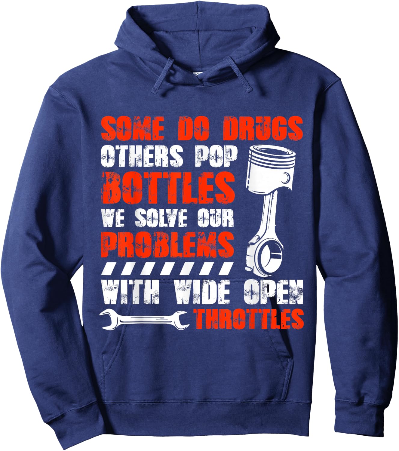 Some do Drugs other pop BOTTLES Funny Mechanic Hoodie - Hoodie | Navy