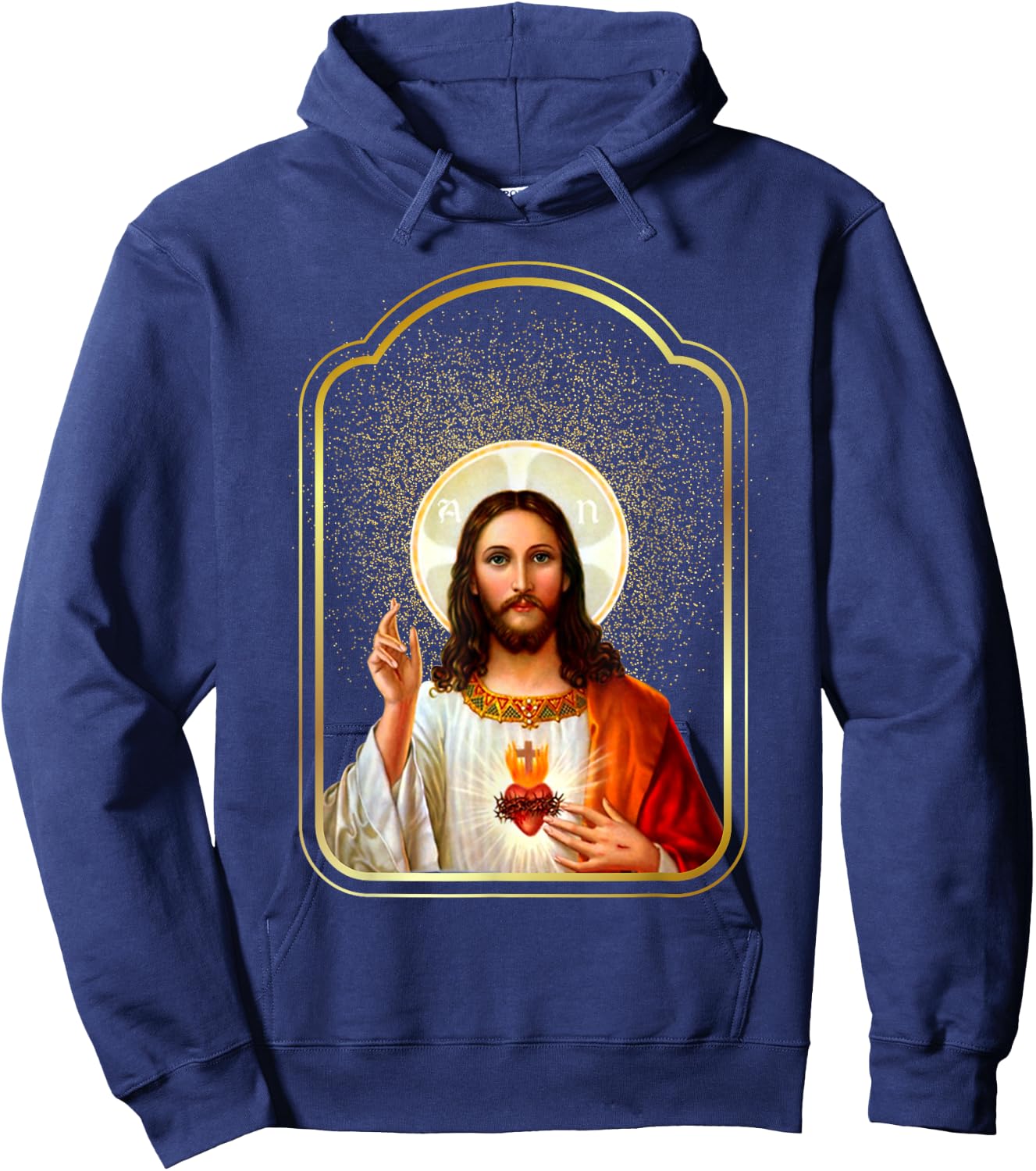 Sacred Heart of Jesus Christ Catholic Immaculate Heart Jesús Hoodie - Hoodie | Navy