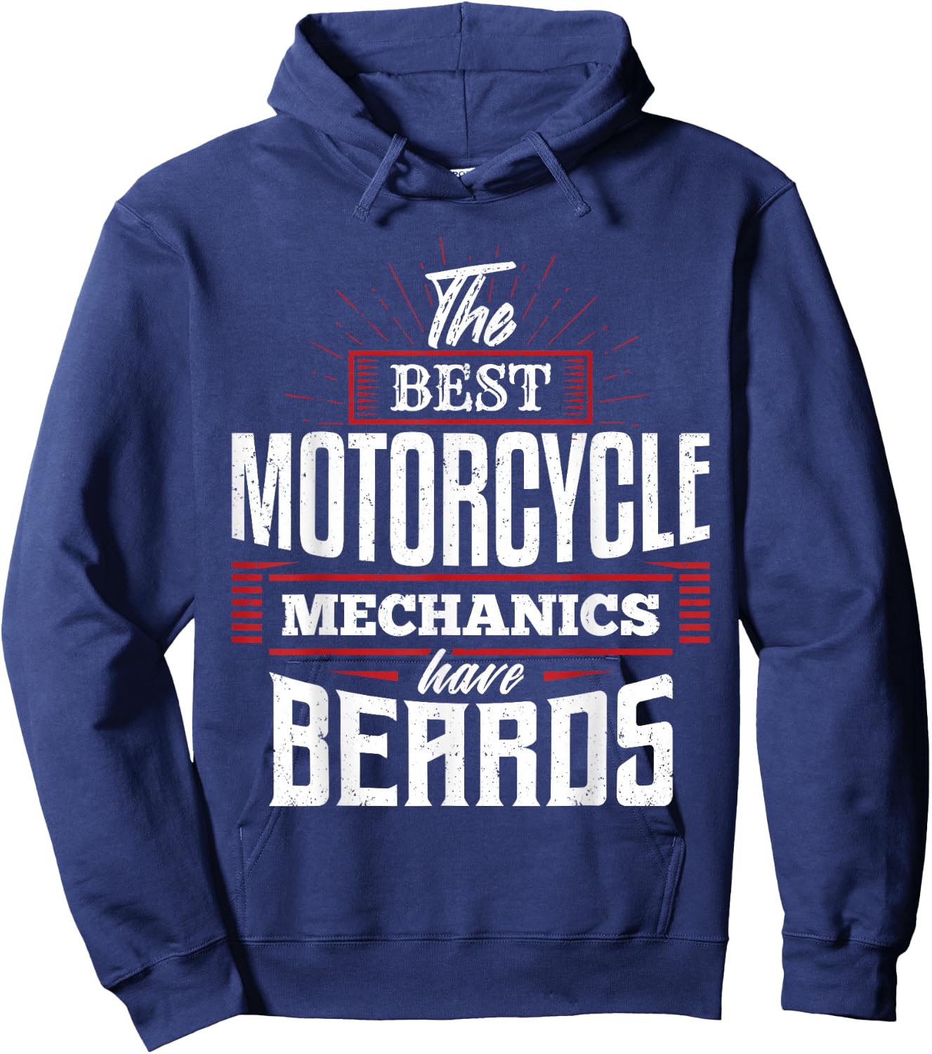 Best Motorcycle Mechanic Beard Bike Lover Biker Apparel Hoodie - Hoodie | Navy