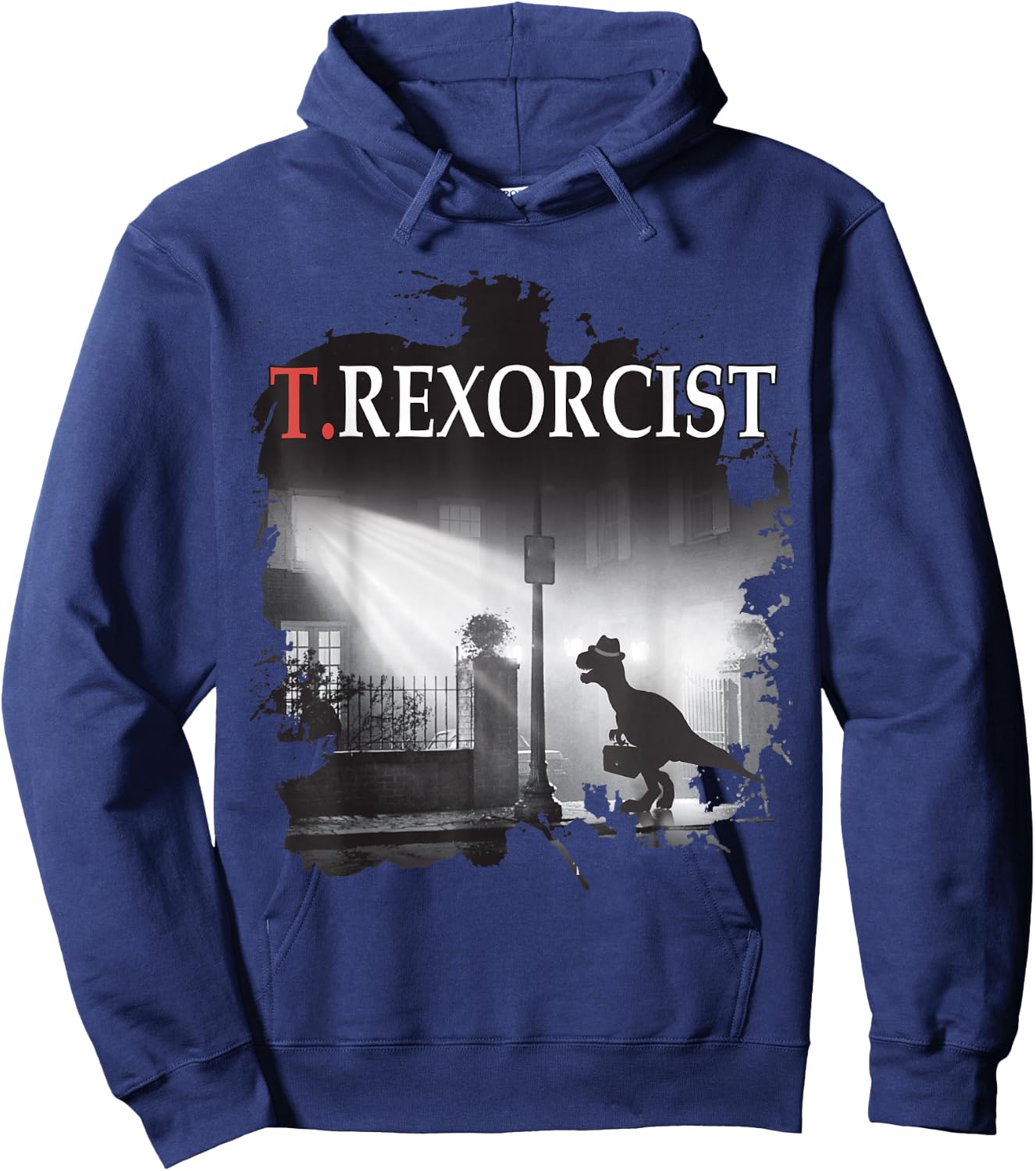 Tyrannosaurus Rex Shirt - T.rexorcist Dinosaur Parody Hoodie - Hoodie | Navy