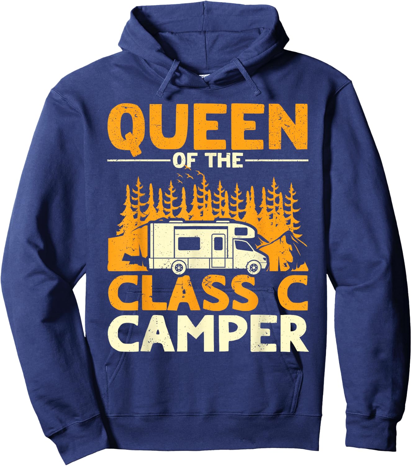 Funny Queen of the Class C RV Camper Camping Women Hoodie - Hoodie | Navy