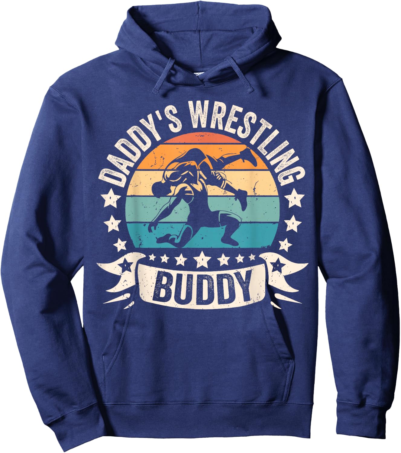 Daddy's Wrestling Buddy Wrestler Dad Kids father's day Boys Hoodie - Hoodie | Navy