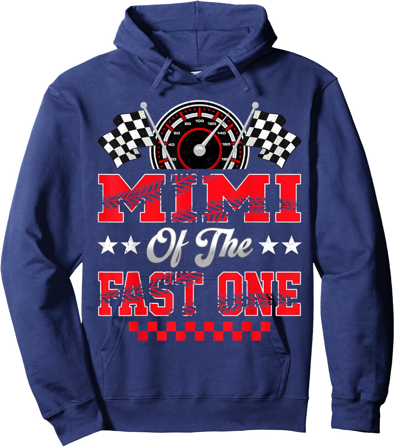 Race Car Birthday Party Mimi of The Fast One Hoodie - Hoodie | Navy