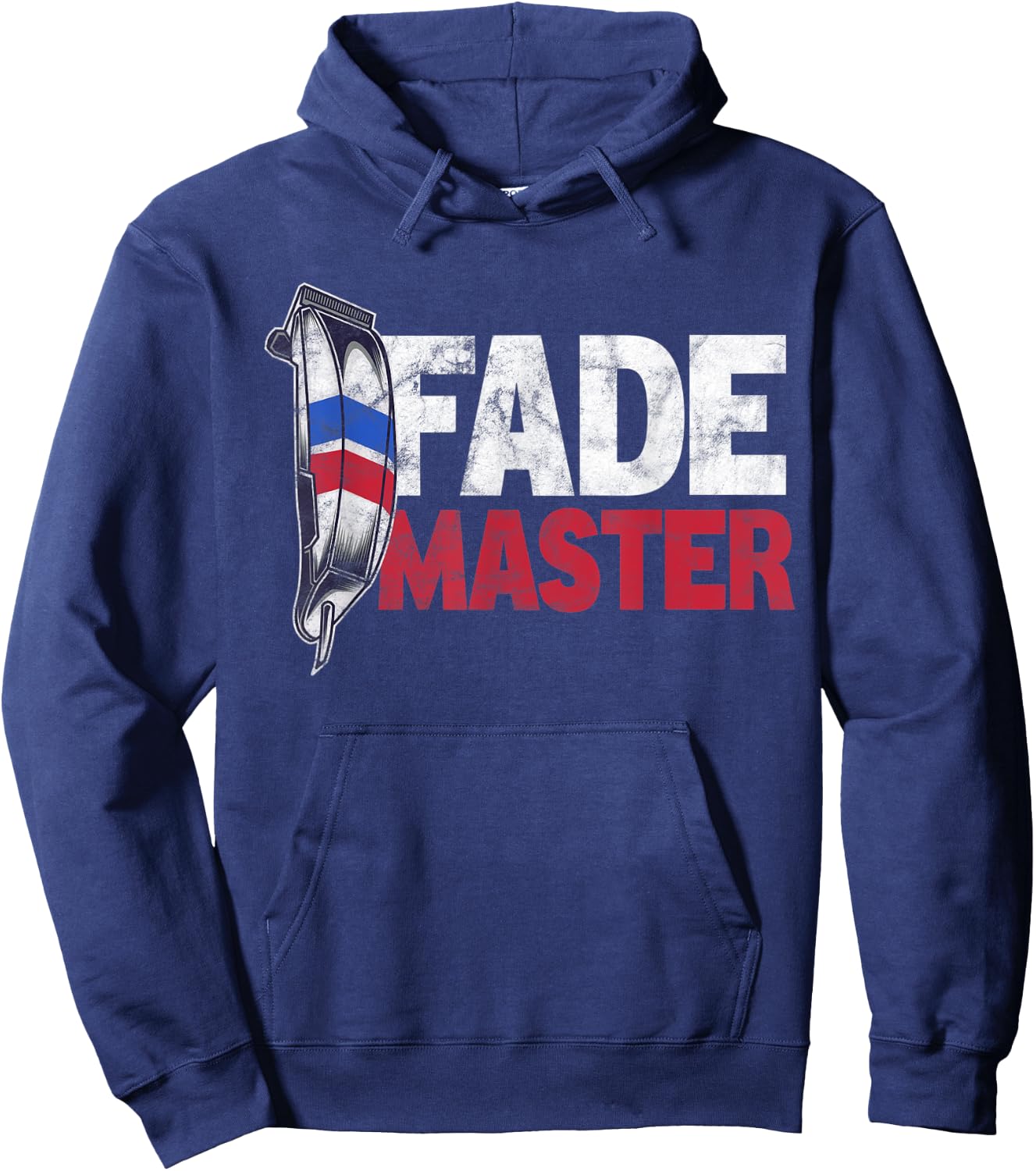 Fade Master Hair Clipper Funny Barber Hairdresser Pun Gift Hoodie - Hoodie | Navy