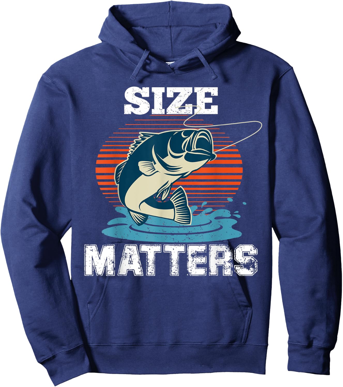 Size Matters Fishing Hoodie - Hoodie | Navy