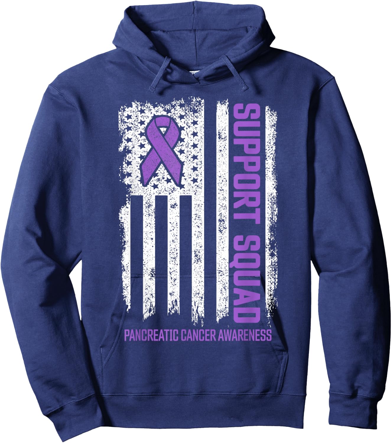 Pancreatic Cancer Support Squad Pancreatic Cancer Awareness Hoodie - Hoodie | Navy