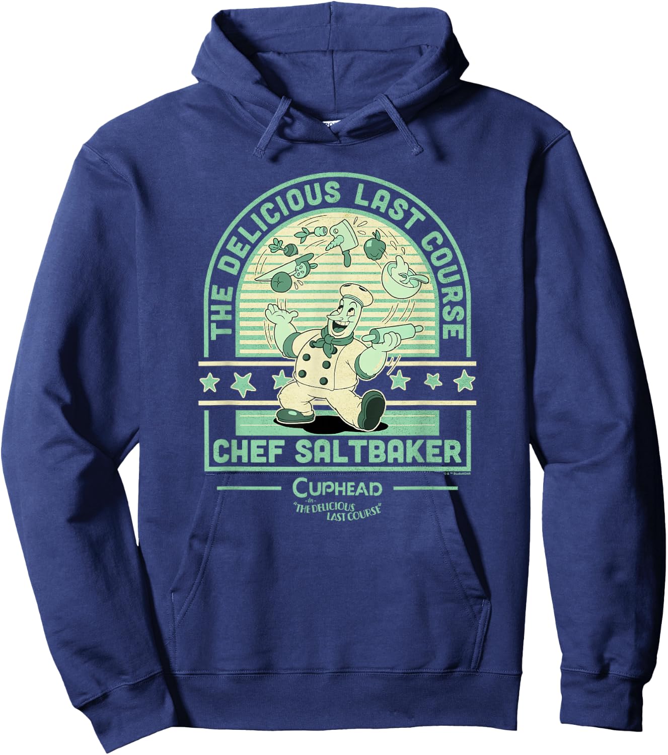 The Delicious Last Course Chef Saltbaker Juggling Hoodie - Hoodie | Navy