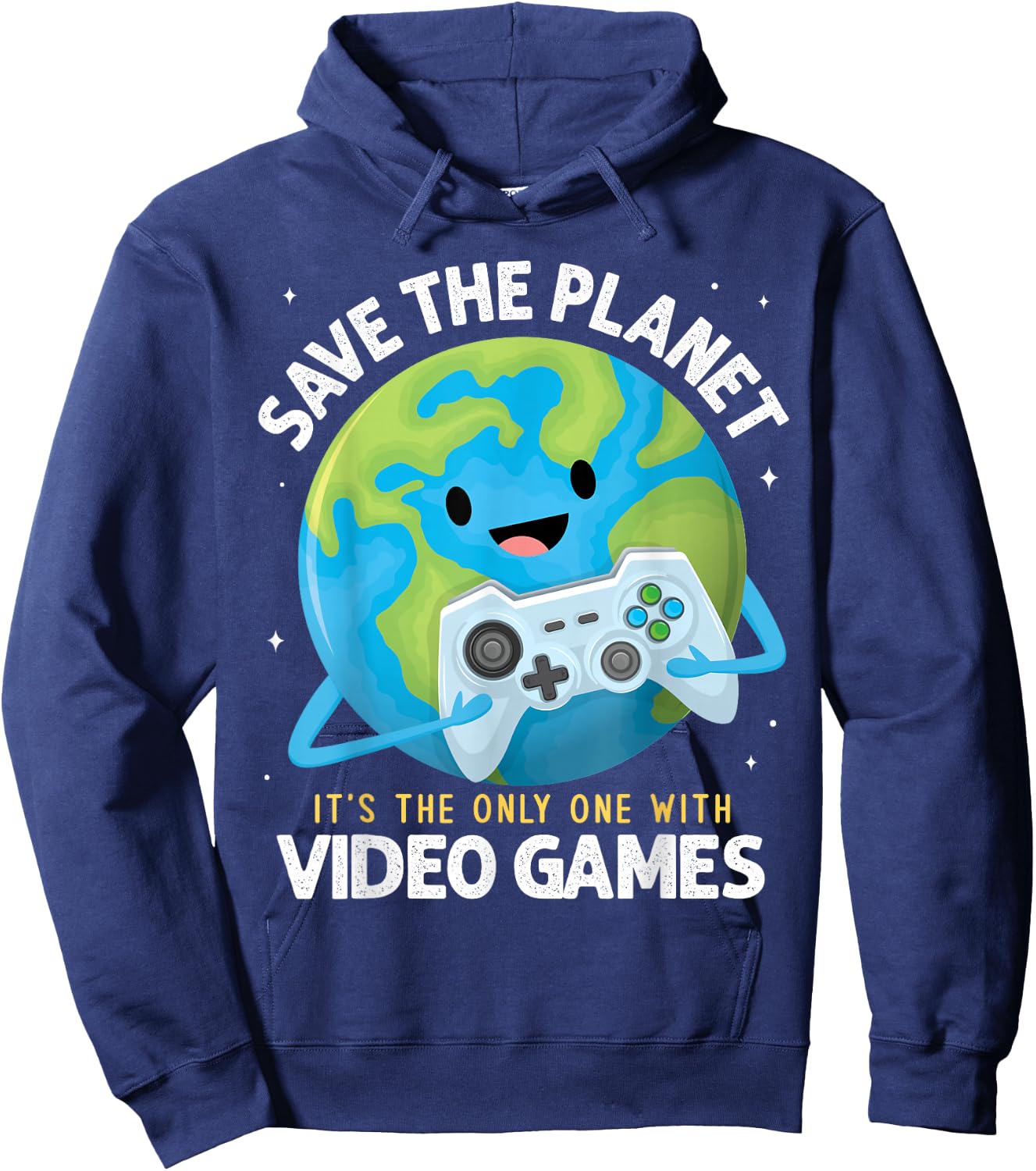 Earth Day Save the Planet Its the Only One with Video Games Hoodie - Hoodie | Navy