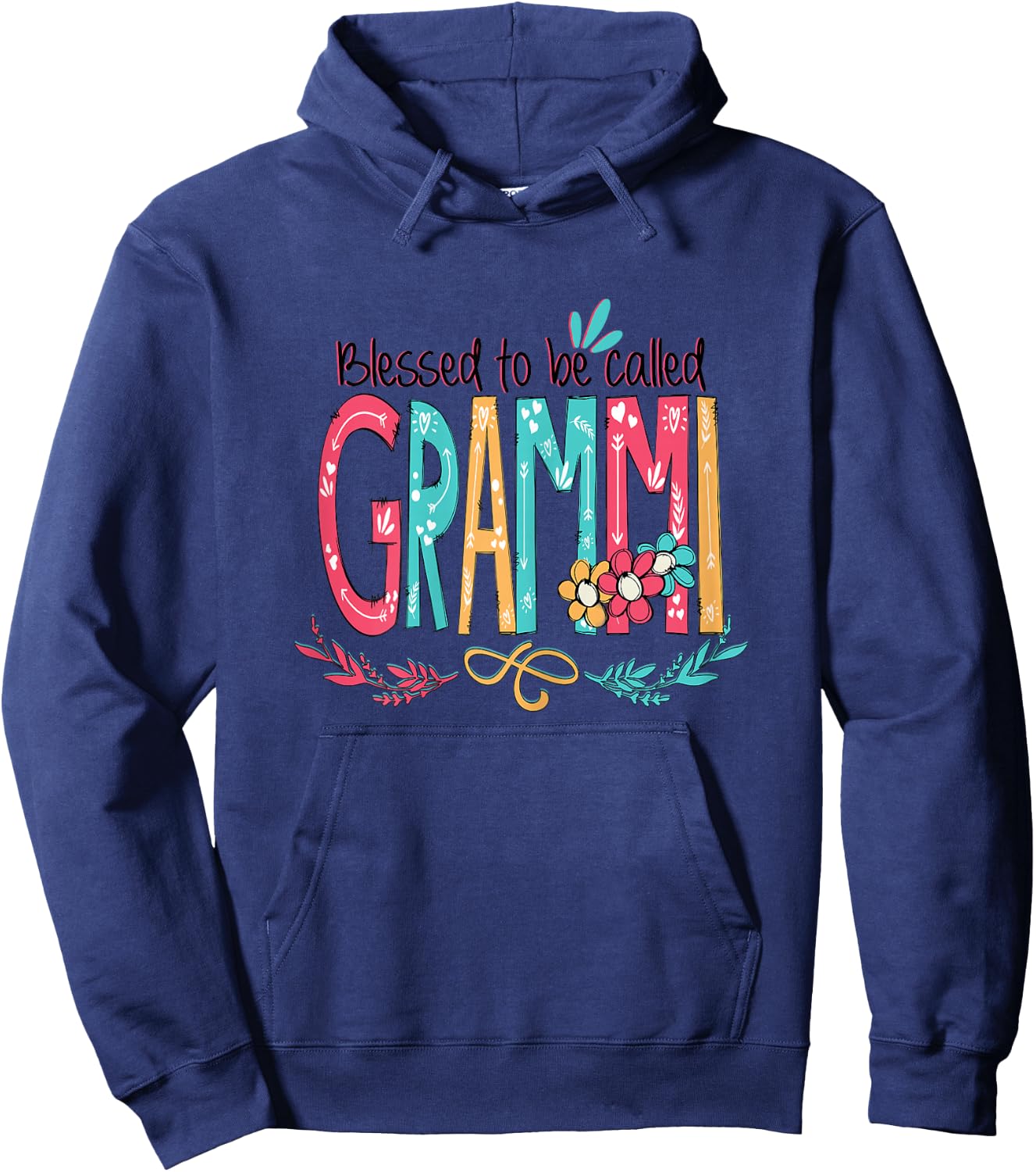 Blessed to be called Grammi Colorful gifts-Grandma Hoodie - Hoodie | Navy