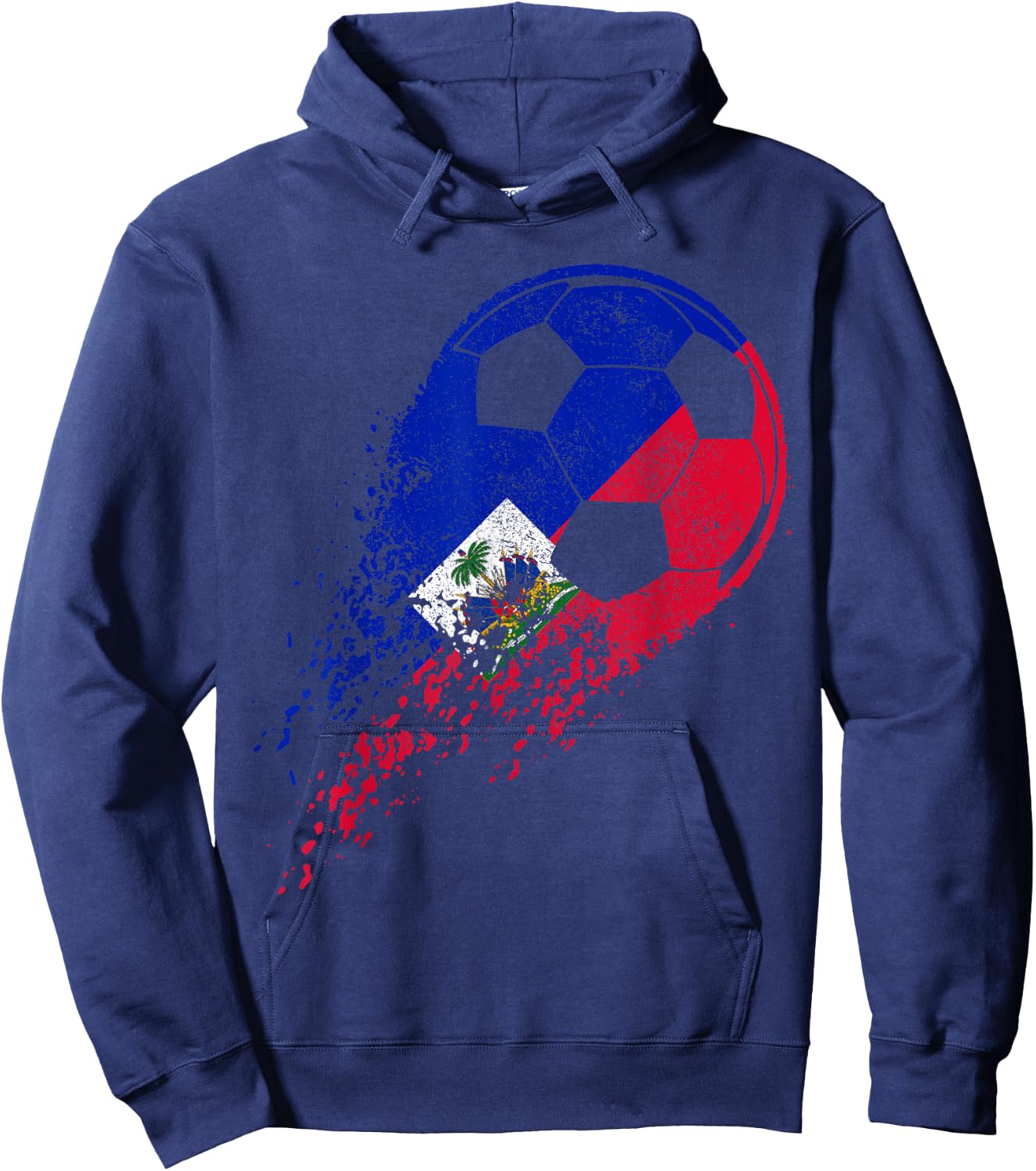Haiti Soccer Haitian Flag Pride Soccer Player Hoodie - Hoodie | Navy