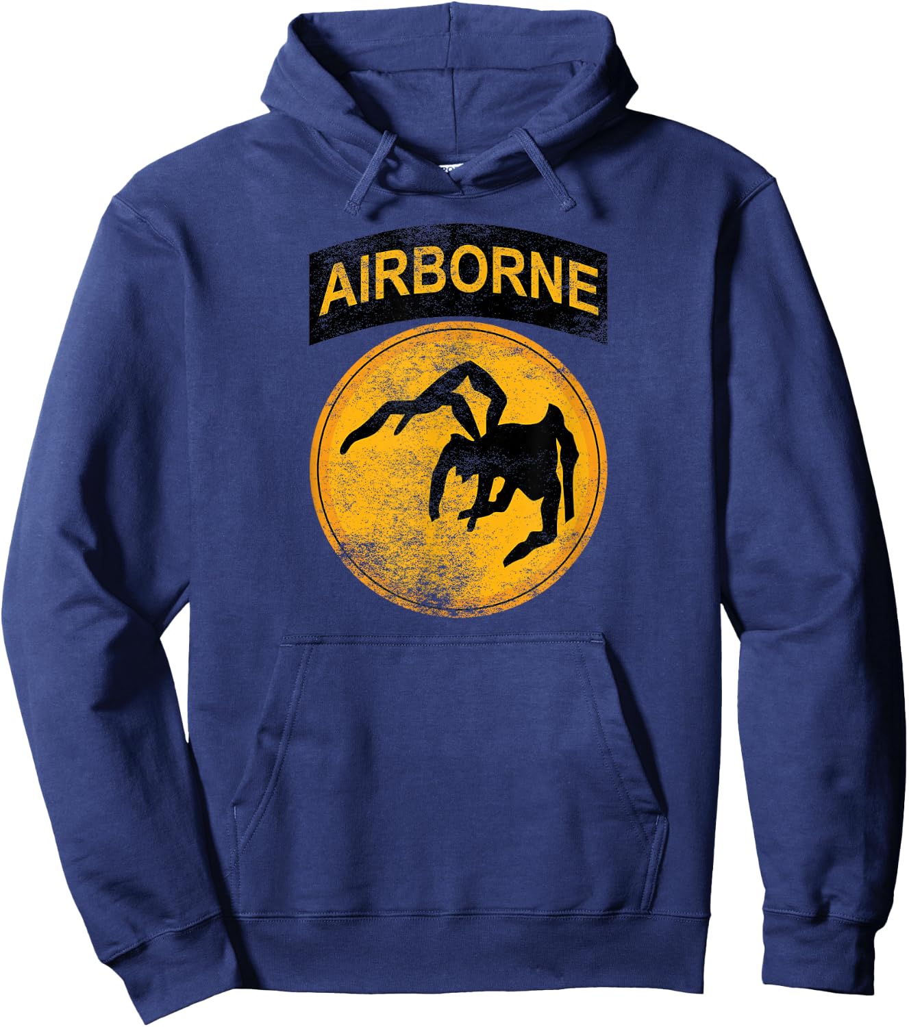 WW2 135th Airborne Division Parachute Patch Spider Military Hoodie - Hoodie | Navy
