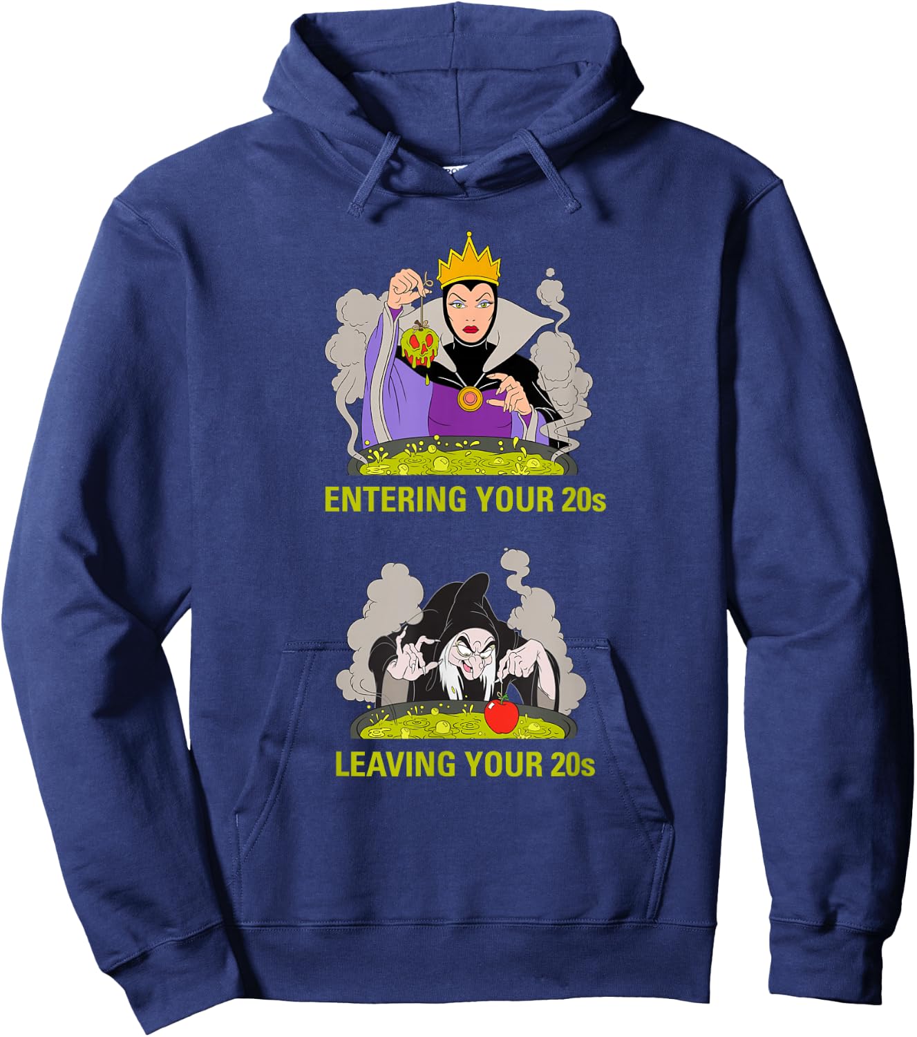 Disney Villains Evil Queen Entering/Leaving Your 20s Meme Hoodie - Hoodie | Navy