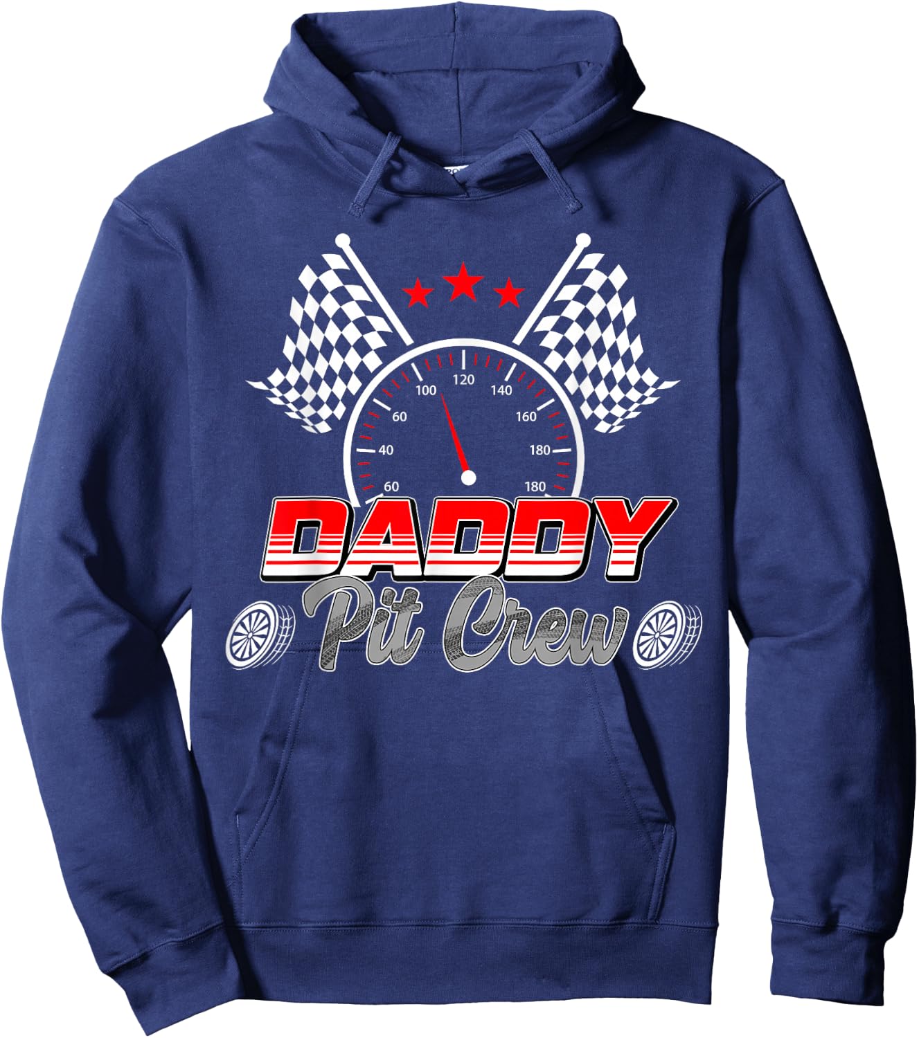 Daddy Pit Crew Race Car Birthday Family Racing Adult Women Hoodie - Hoodie | Navy
