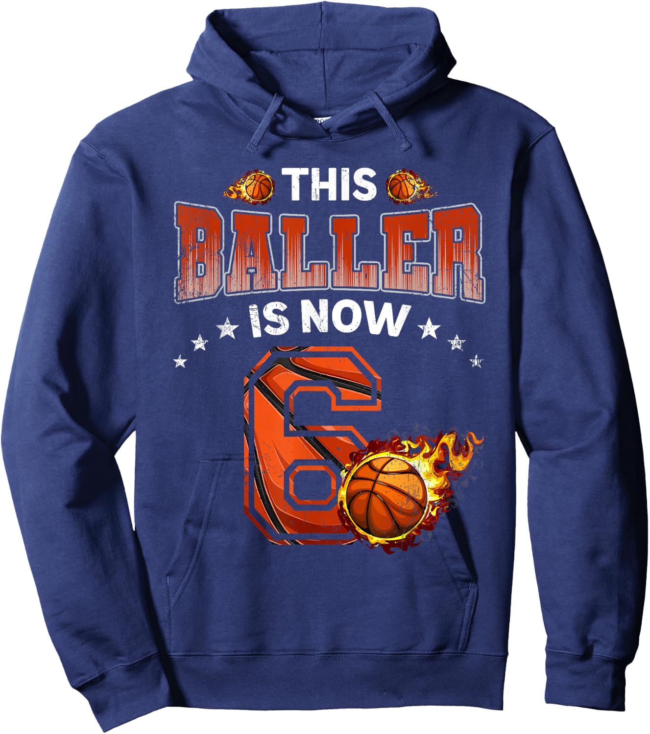 6th Birthday Boys Basketball Player Gifts 6 Years Old Kids Hoodie - Hoodie | Navy