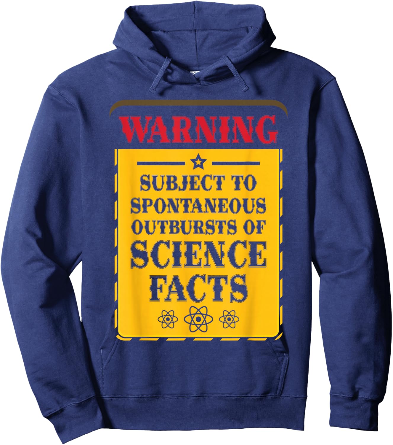 Men Women Science Lover Gift Future Scientist Warning Subject To Spontaneous Outbursts Of Science Facts Hoodie - Hoodie | Navy