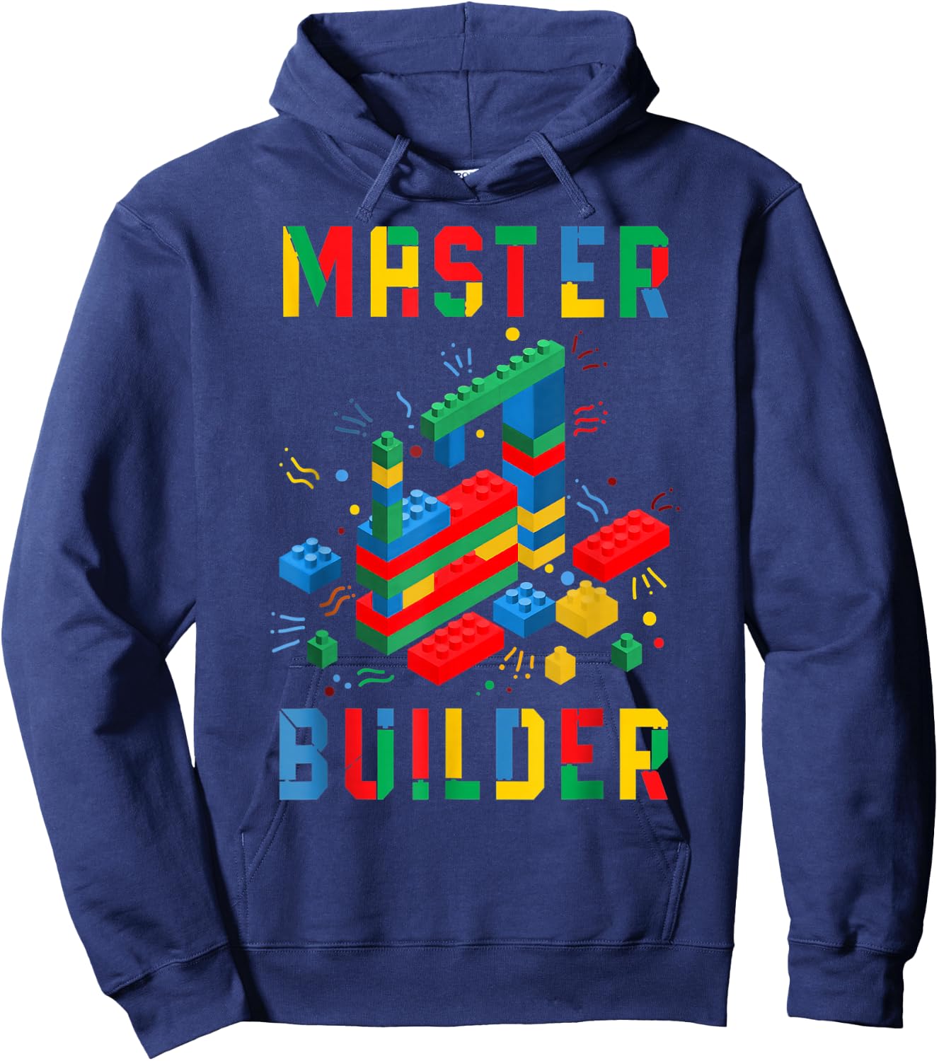 Brick Builder Funny Blocks Master Builder Building Blocks Hoodie - Hoodie | Navy