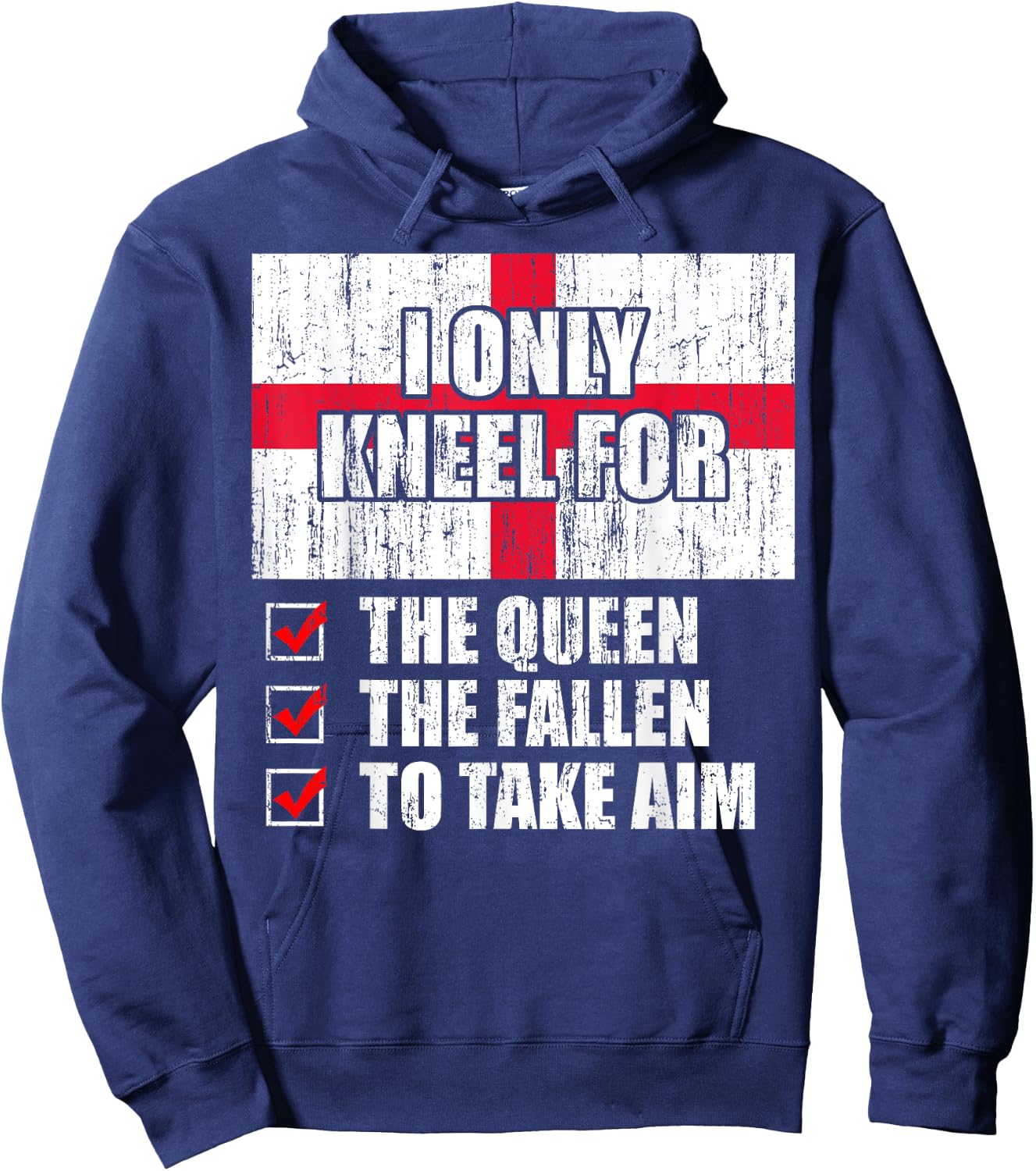 I Only Kneel For The Queen The Fallen To Take Aim Hoodie - Hoodie | Navy
