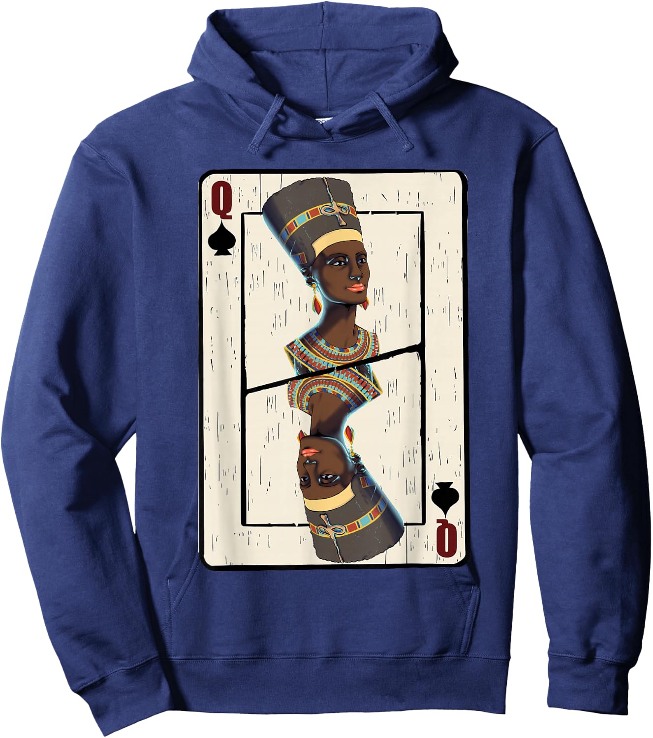 Queen Spades African American Card Halloween Hoodie - Hoodie | Navy