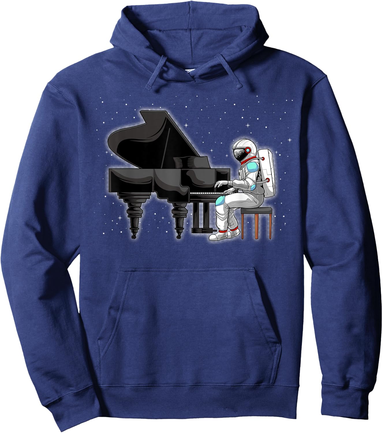 Cool Piano Art Women Keyboard Piano Player Astronaut Hoodie - Hoodie | Navy