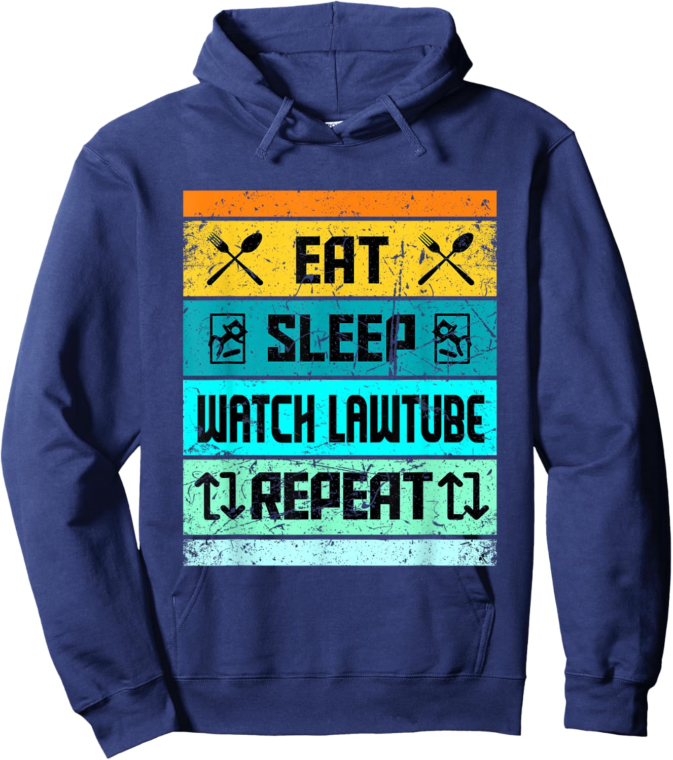 Retro Vintage Law Tube Crime Law School And Lawyer Hoodie - Hoodie | Navy