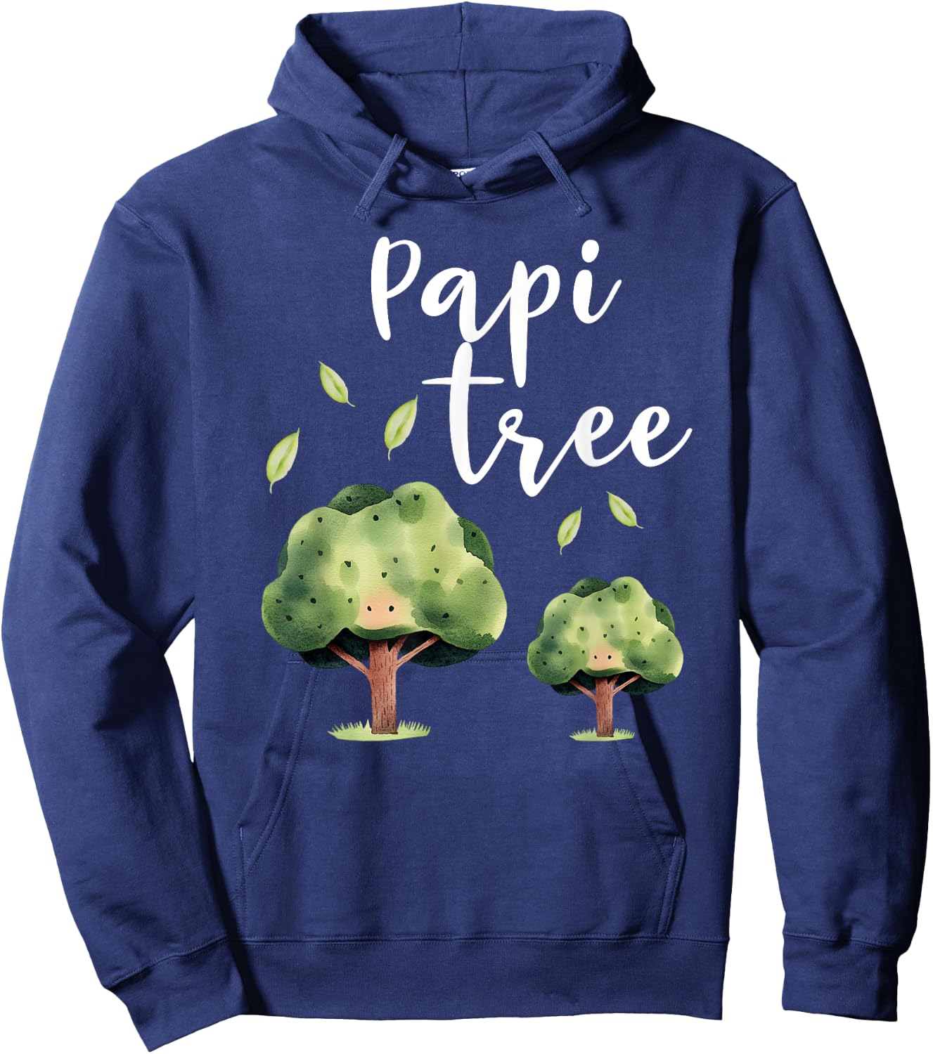 Papi Tree Daddy Spanish Baby Shower Nature Lover Cute Hoodie - Hoodie | Navy