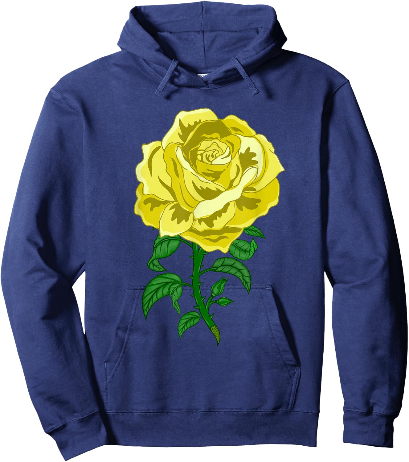 Rose Flower Hobby Gardener Gardener - Garden Yellow Rose Hoodie - Hoodie | Navy