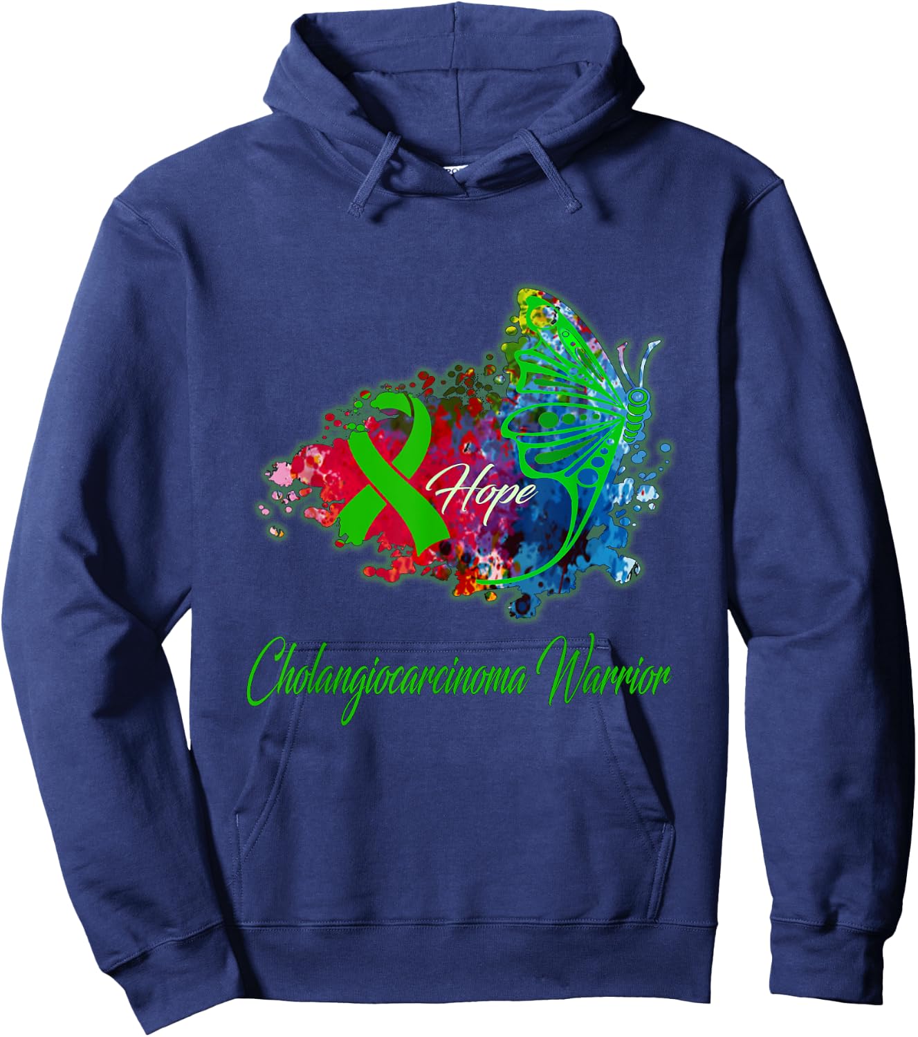 Cholangiocarcinoma Awareness Hoodie - Hoodie | Navy