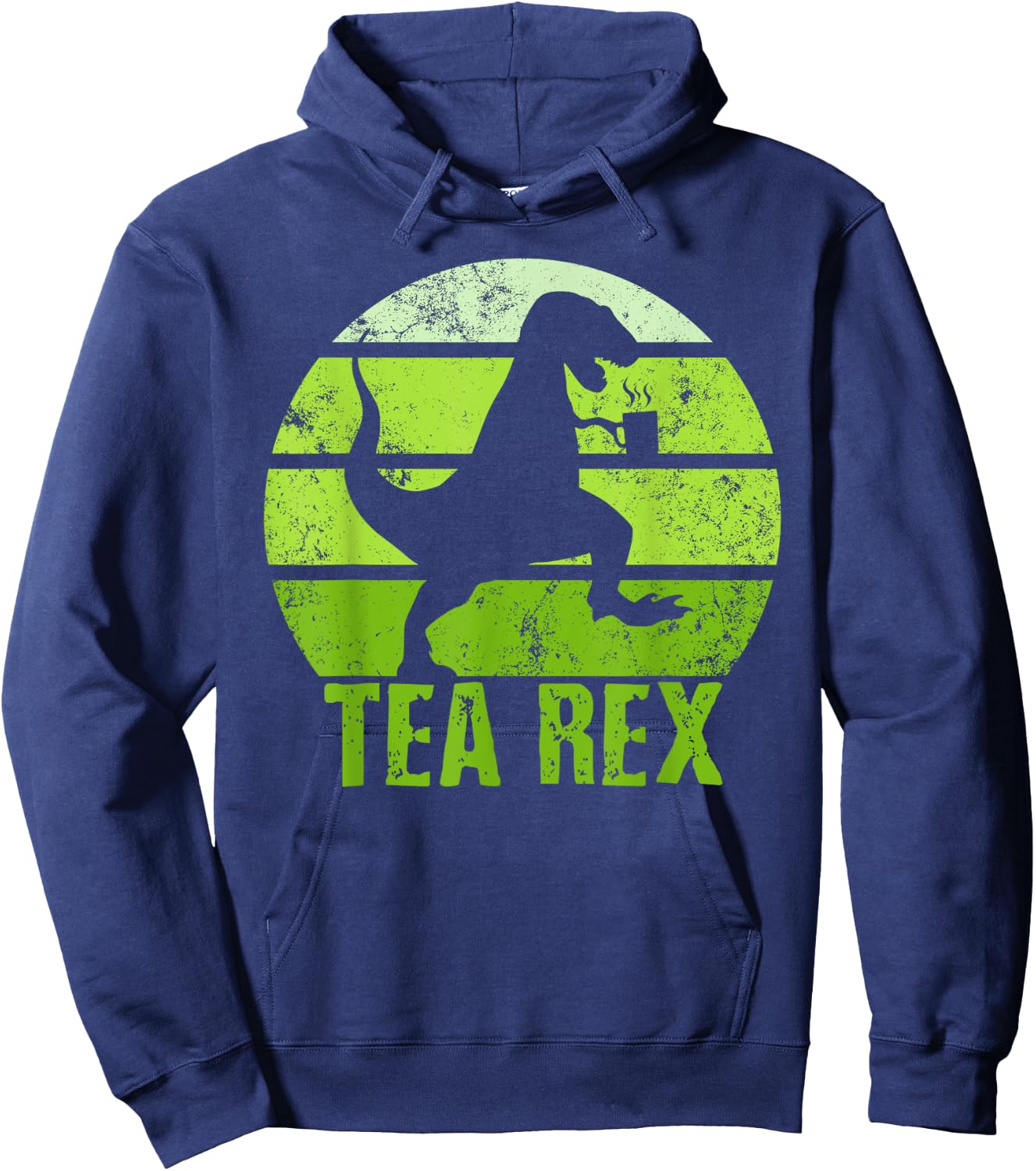 Tea Rex Shirt Retro Vintage T-rex Funny Dinosaurs Tea Party Hoodie - Hoodie | Navy
