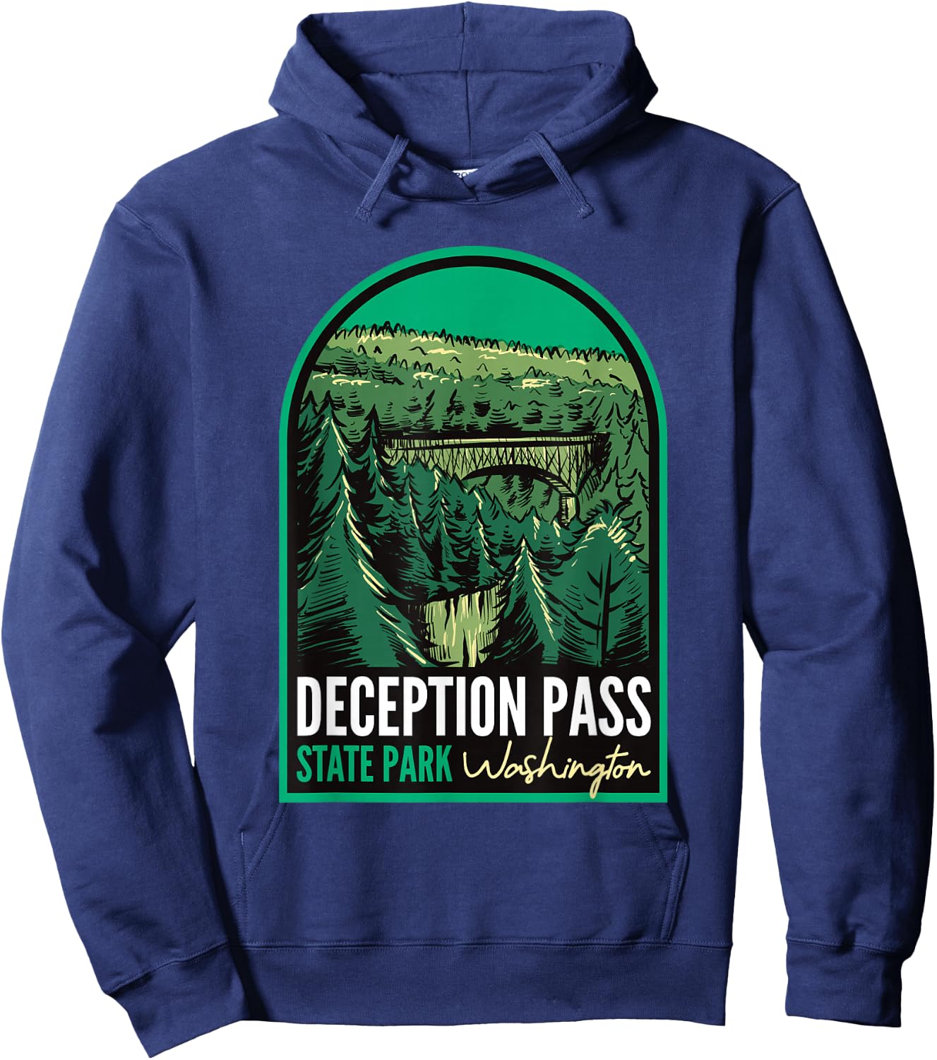 Deception Pass State Park Washington Hoodie - Hoodie | Navy