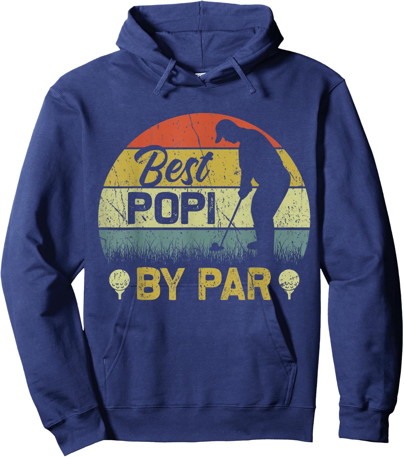 Best Popi By Par Daddy Fathers Day Golf Lover Golfer Hoodie - Hoodie | Navy