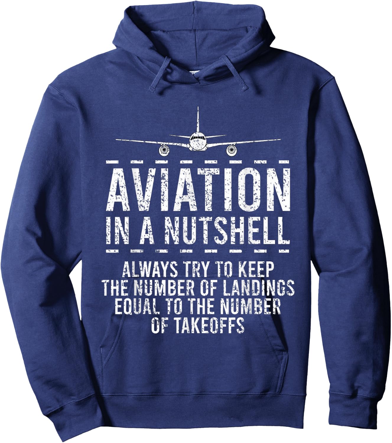 Aviation In A Nutshell Funny Pilot Aviator Airplane Hoodie - Hoodie | Navy