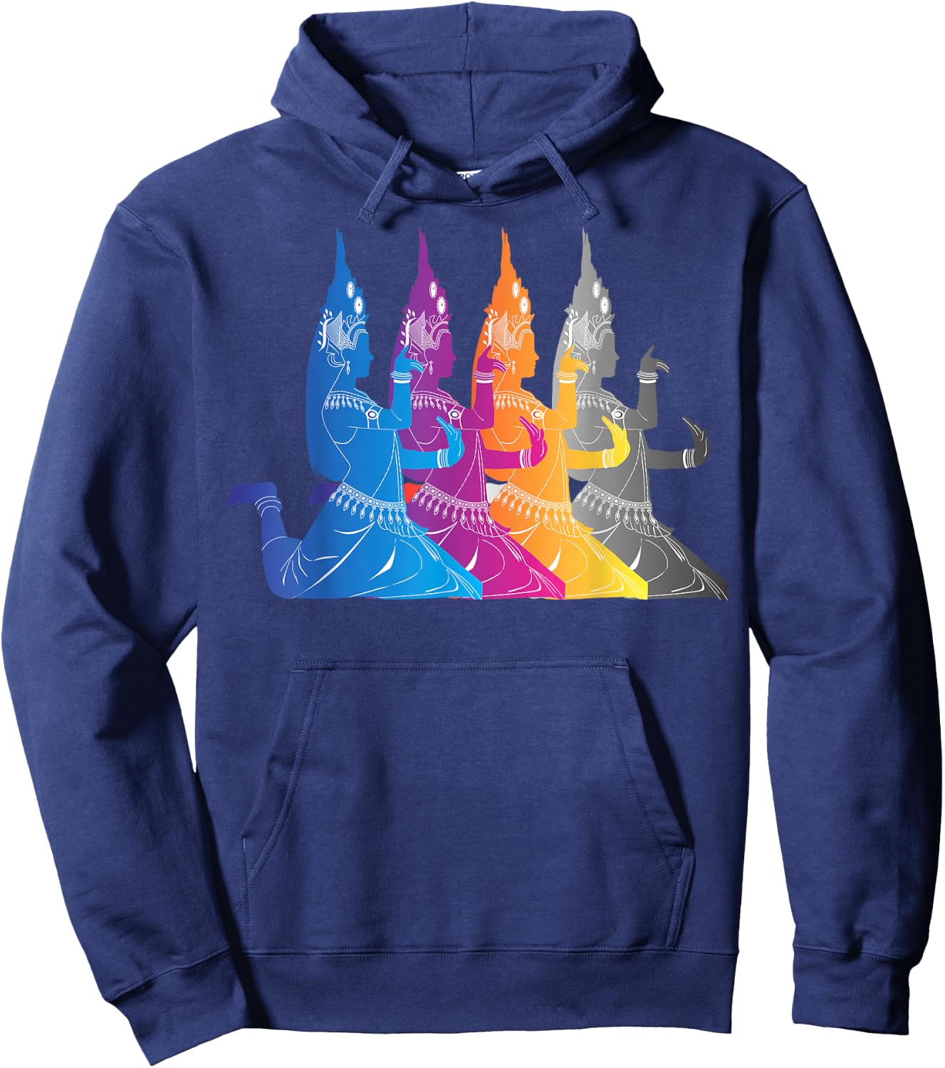 Southeast Asian Colorful Traditional Dance Thailand Cambodia Hoodie - Hoodie | Navy