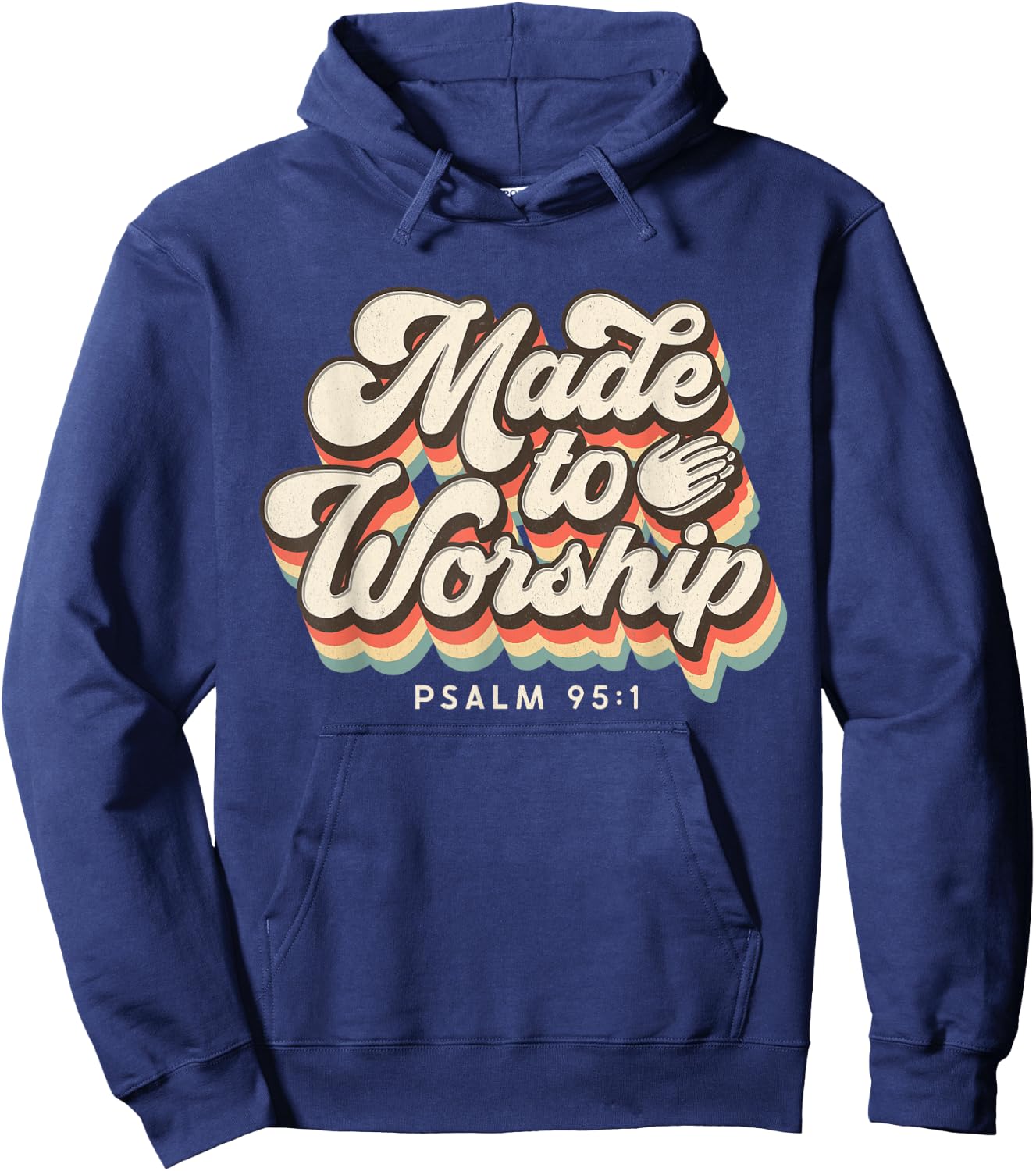 Made to Worship gifts praise Psalm verse Christian leader Hoodie - Hoodie | Navy