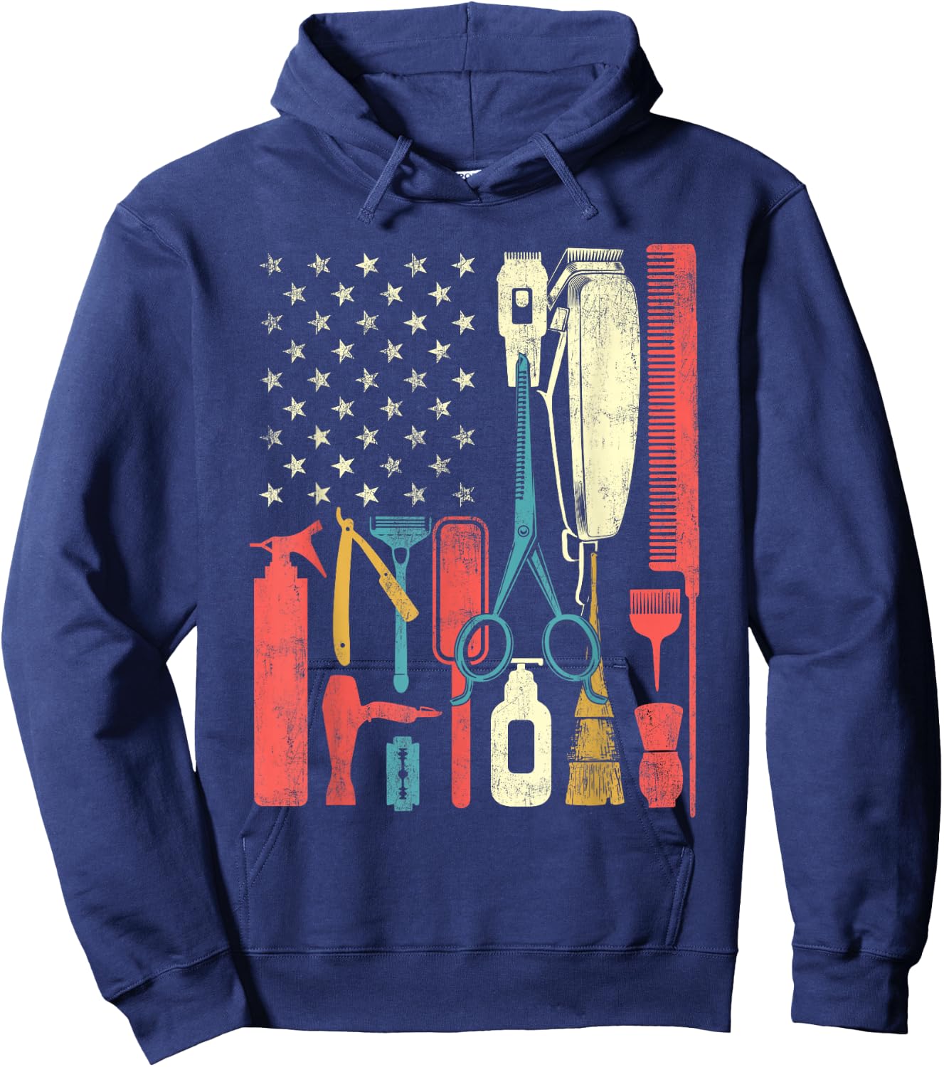 Barber Hairdresser Hair Stylist Coiffeur Haircut Hairstylist Hoodie - Hoodie | Navy