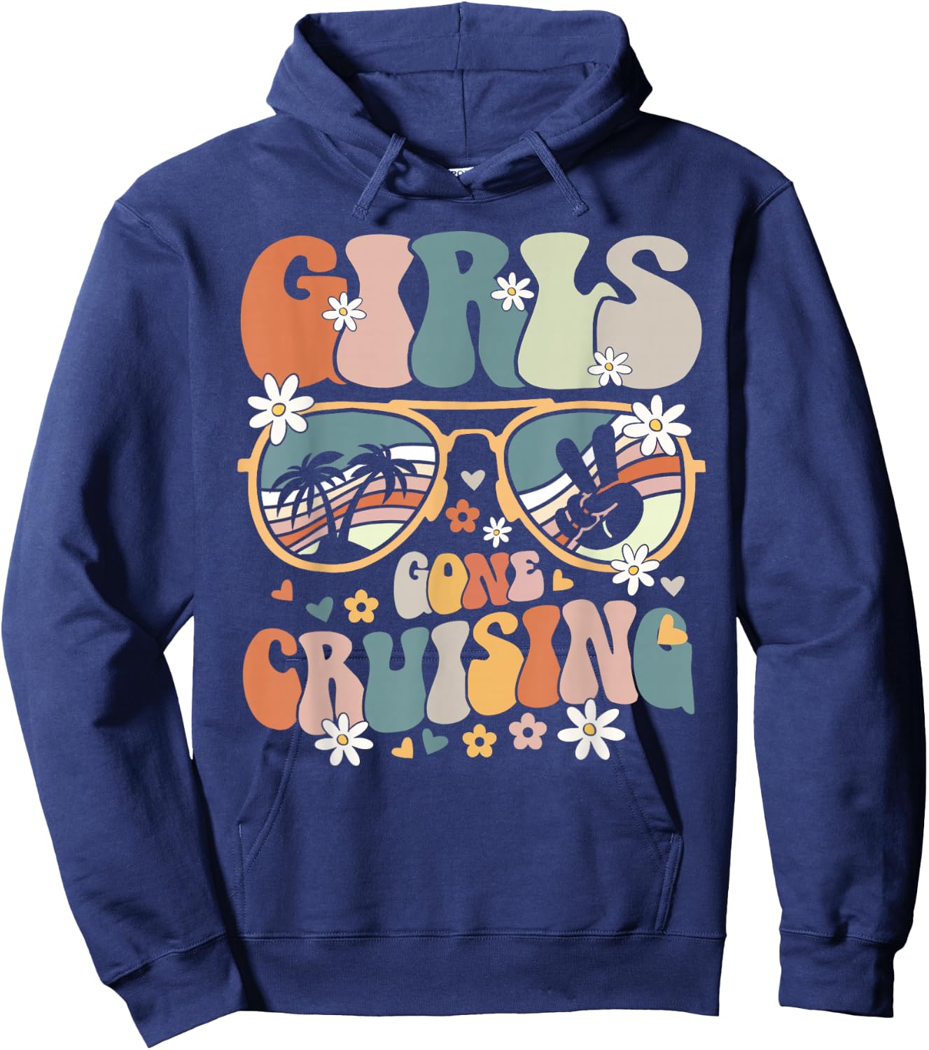 Cruise Squad Matching Girls Gone Cruising 2025 Women Girls Hoodie - Hoodie | Navy