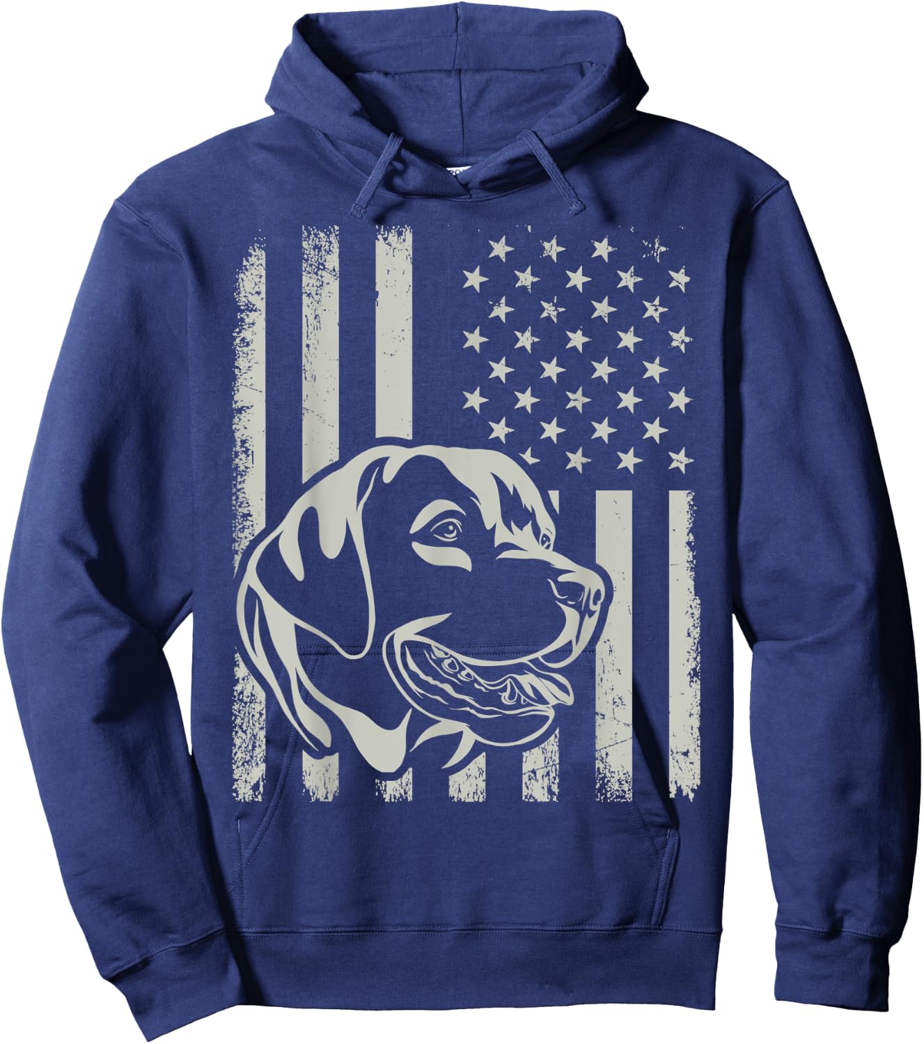 Proud Patriotic Labrador Retriever Owner Lover American Flag Kids Men Hoodie - Hoodie | Navy