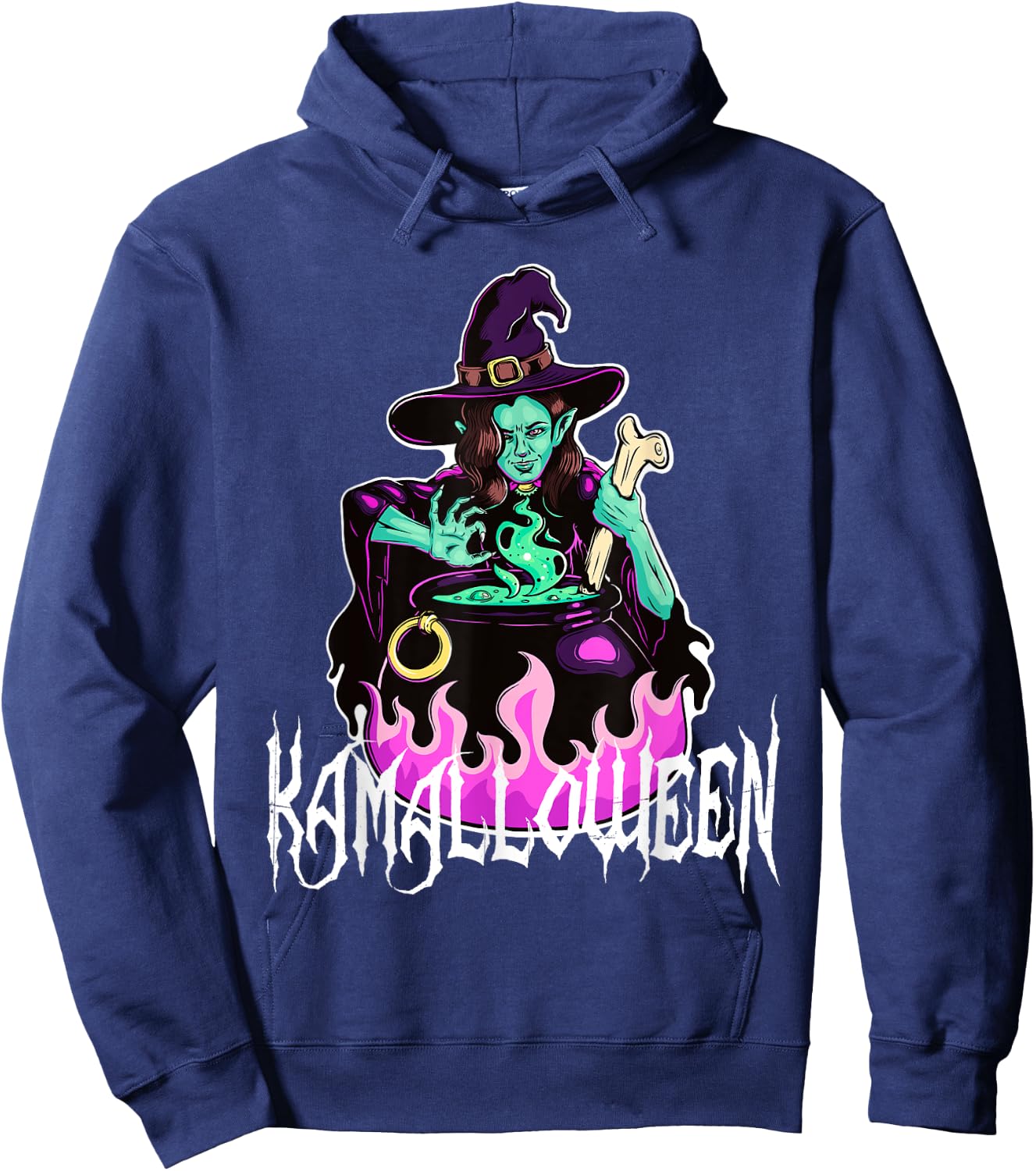 Kamalloween Funny Witch Kamala Harris Halloween Costume Hoodie - Hoodie | Navy