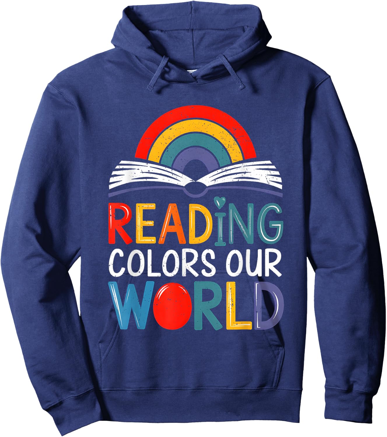 Reading Colors Our World Book Lover Teacher Hoodie - Hoodie | Navy