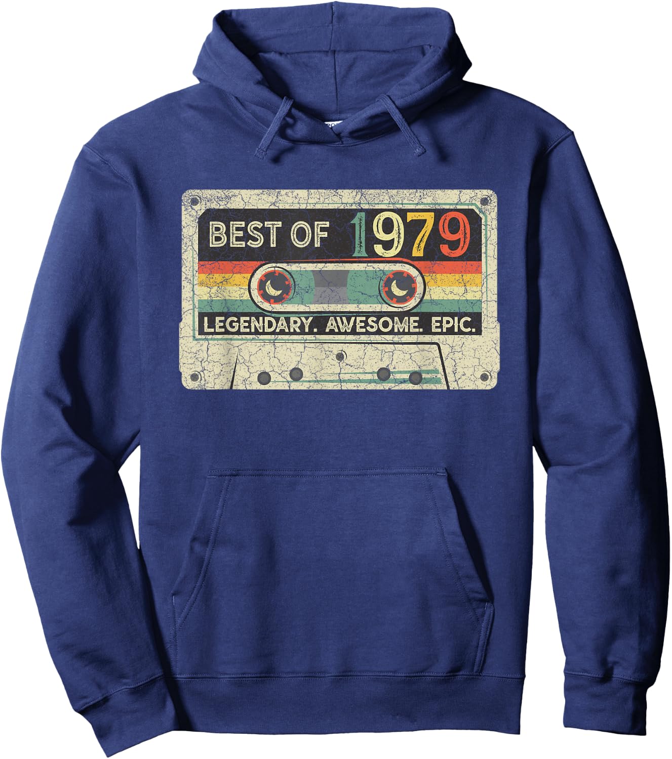 Vintage 1979 Limited Edition Cassette Tape 43th Birthday Hoodie - Hoodie | Navy