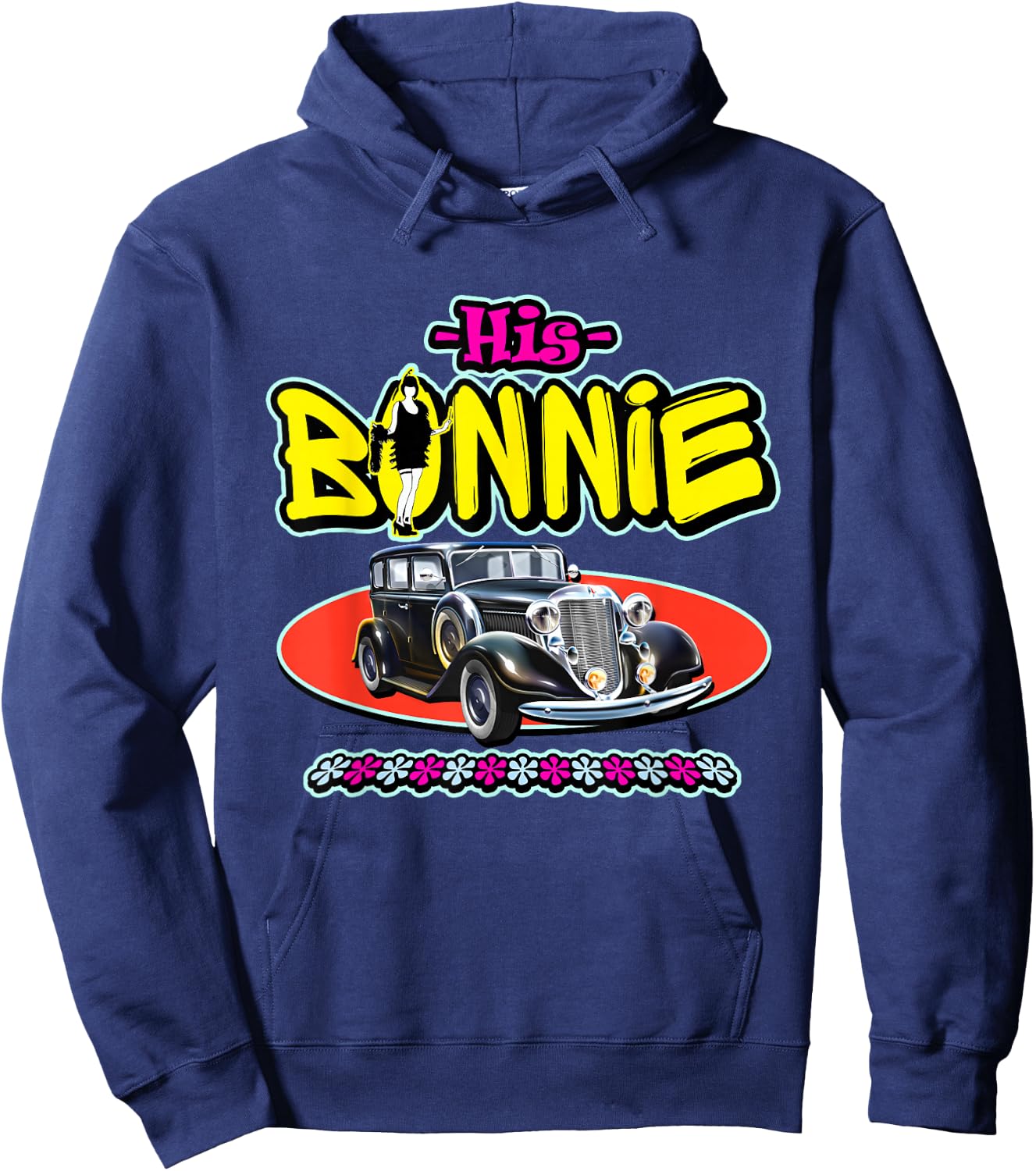 His Bonnie - Her Clyde - Cool Couples Matching Hoodie - Hoodie | Navy