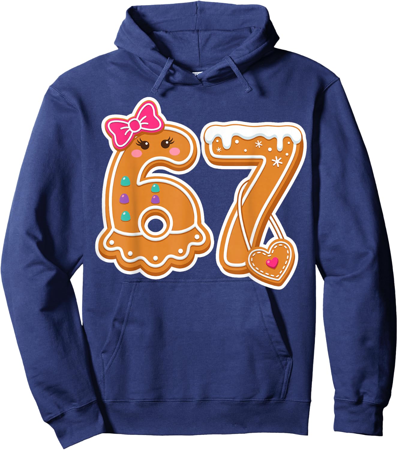 Gingerbread 67 Cookie Cute Christmas Baking Hoodie - Hoodie | Navy