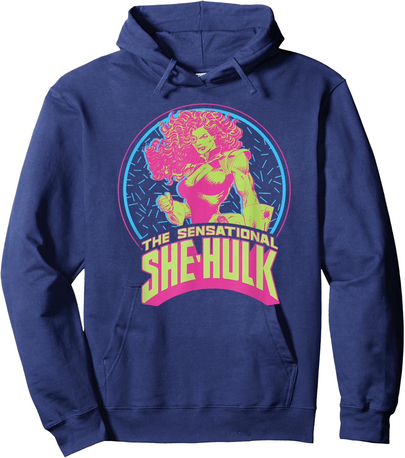 Marvel The Sensational She-Hulk Comic 90s Hoodie - Hoodie | Navy