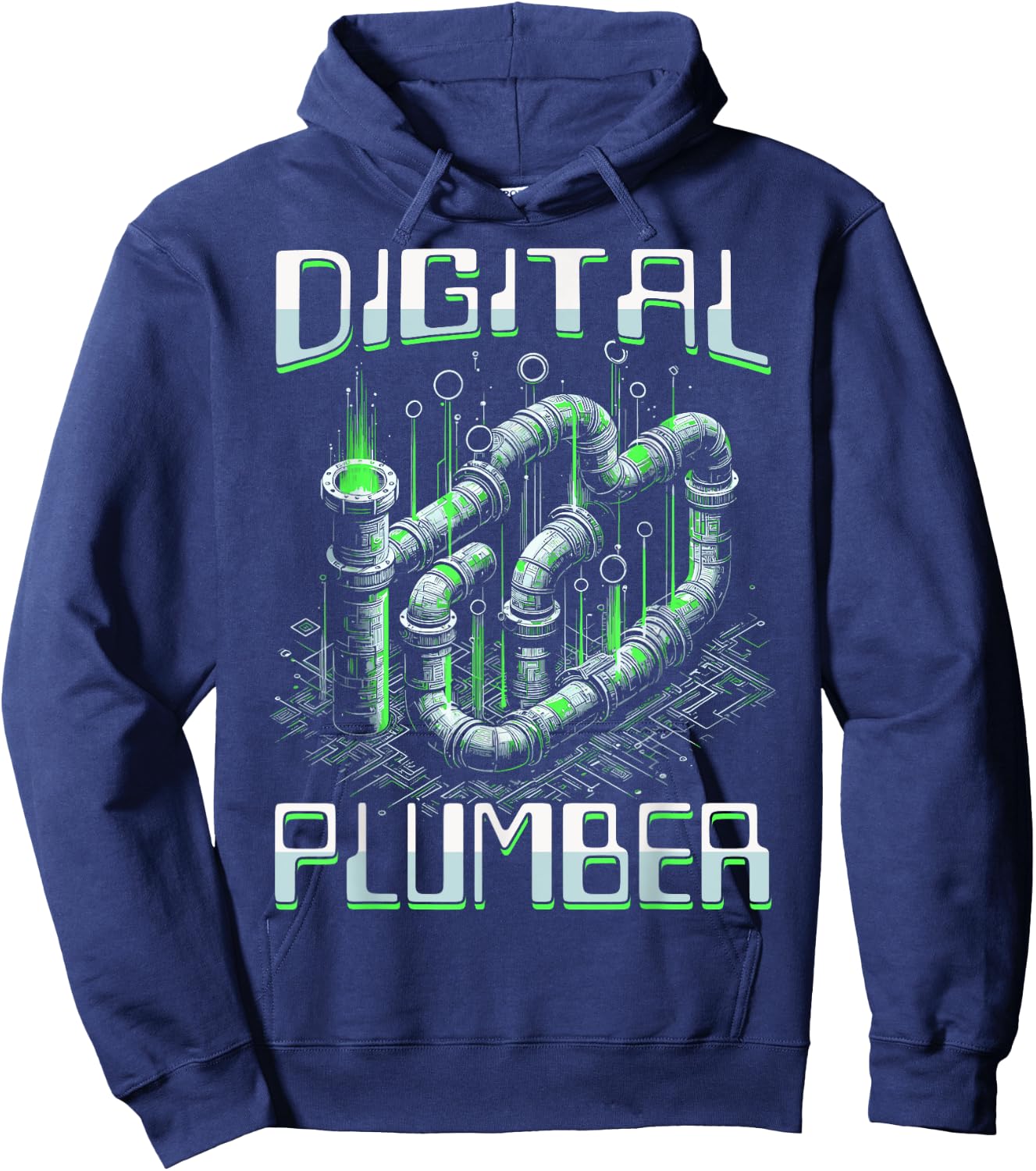 Digital Plumber Problem Solver Programmer Software Engineers Hoodie - Hoodie | Navy
