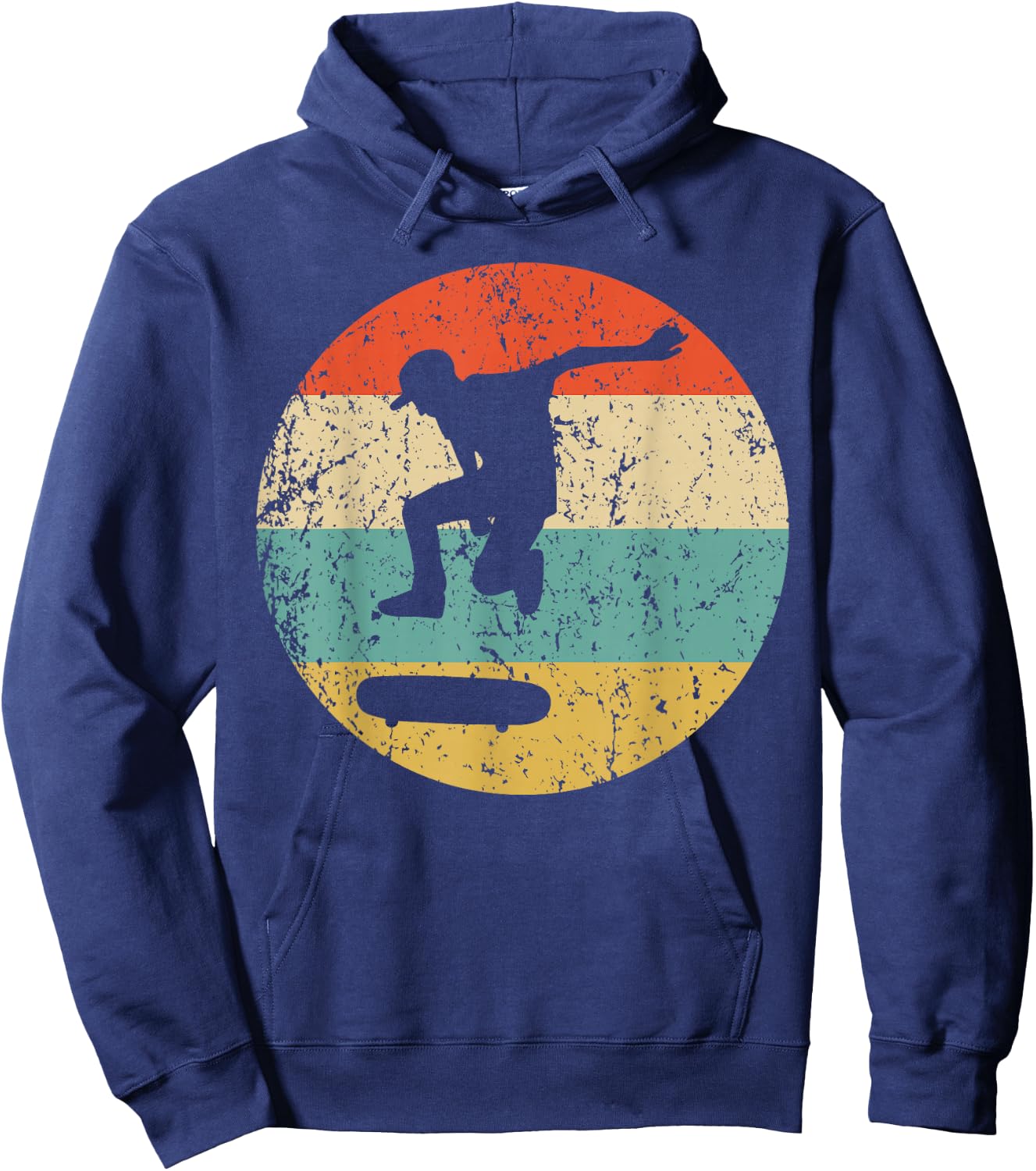 Skateboarding Vintage Retro Skateboarder Hoodie - Hoodie | Navy