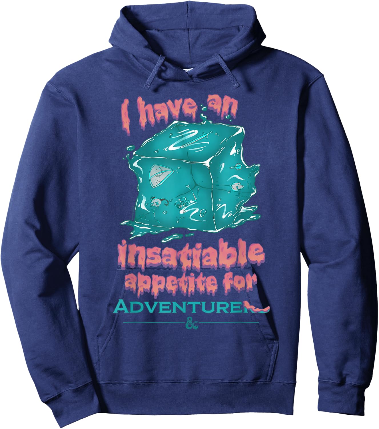 Dungeons & Dragons Insatiable Appetite for Adventure Hoodie - Hoodie | Navy
