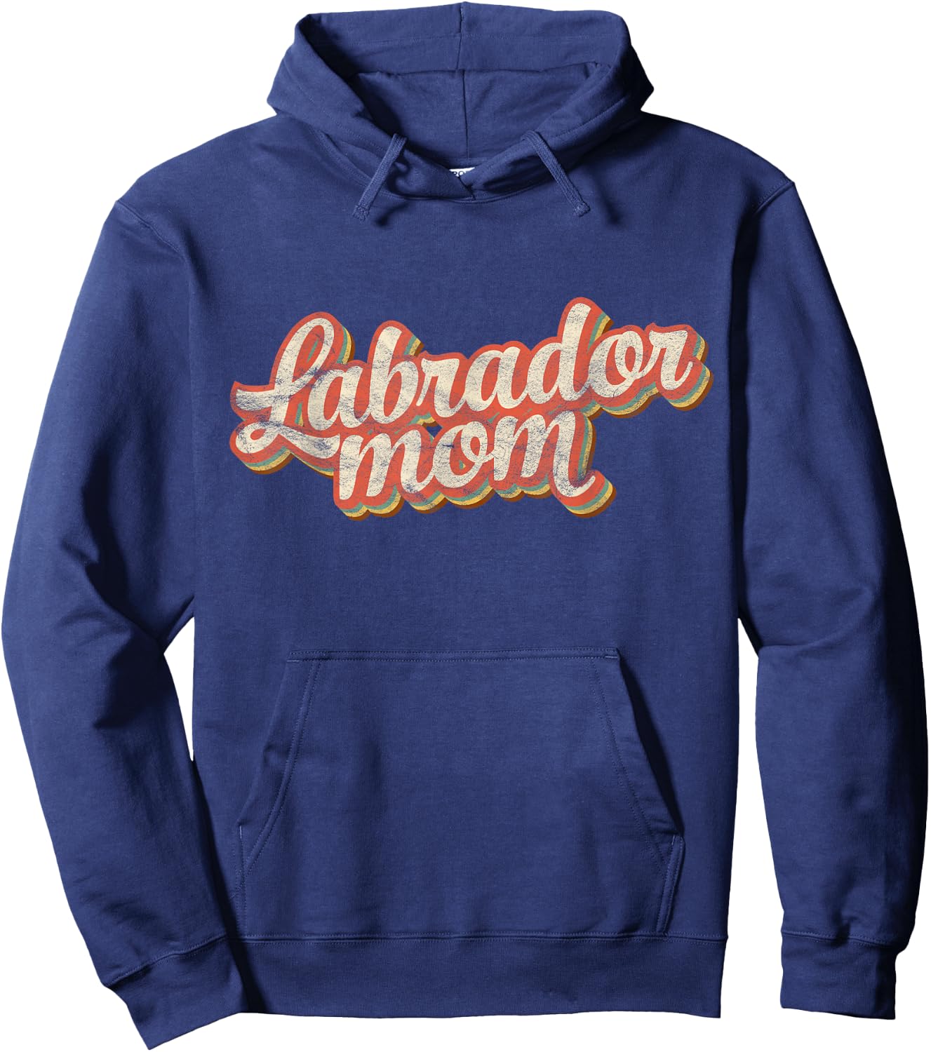 Vintage Labrador Mom Gift Dog Lover Golden Black Lab Mama Women Kids Hoodie - Hoodie | Navy
