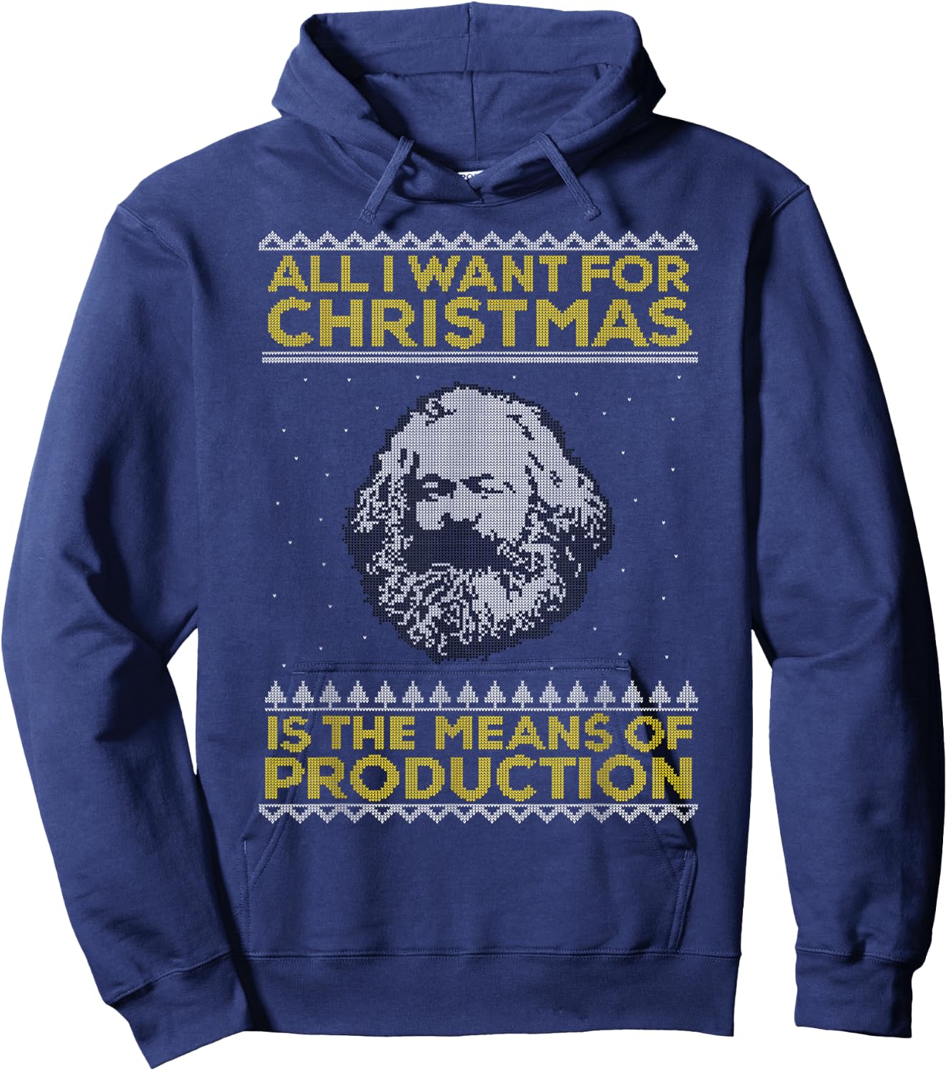 Marx - All I Want For Christmas is the Means of Production Hoodie - Hoodie | Navy