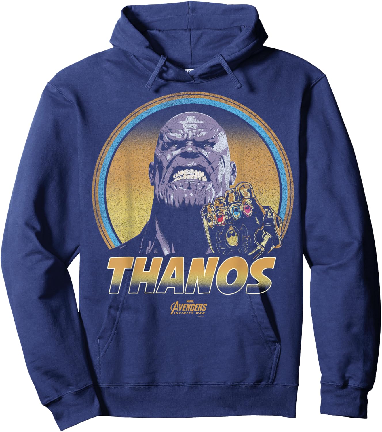 Marvel Infinity War Thanos Vintage Portrait Graphic Hoodie - Hoodie | Navy