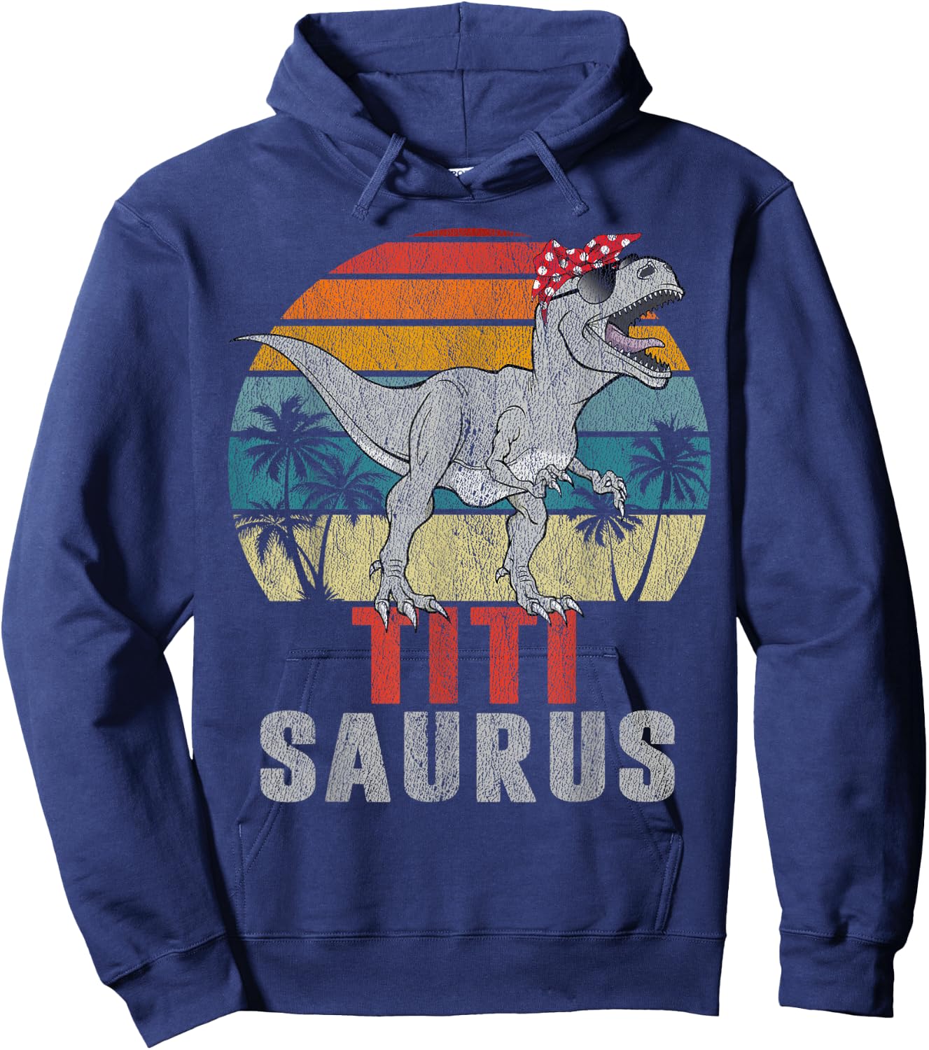 Titisaurus T Rex Dinosaur Titi Saurus Family Matching Hoodie - Hoodie | Navy
